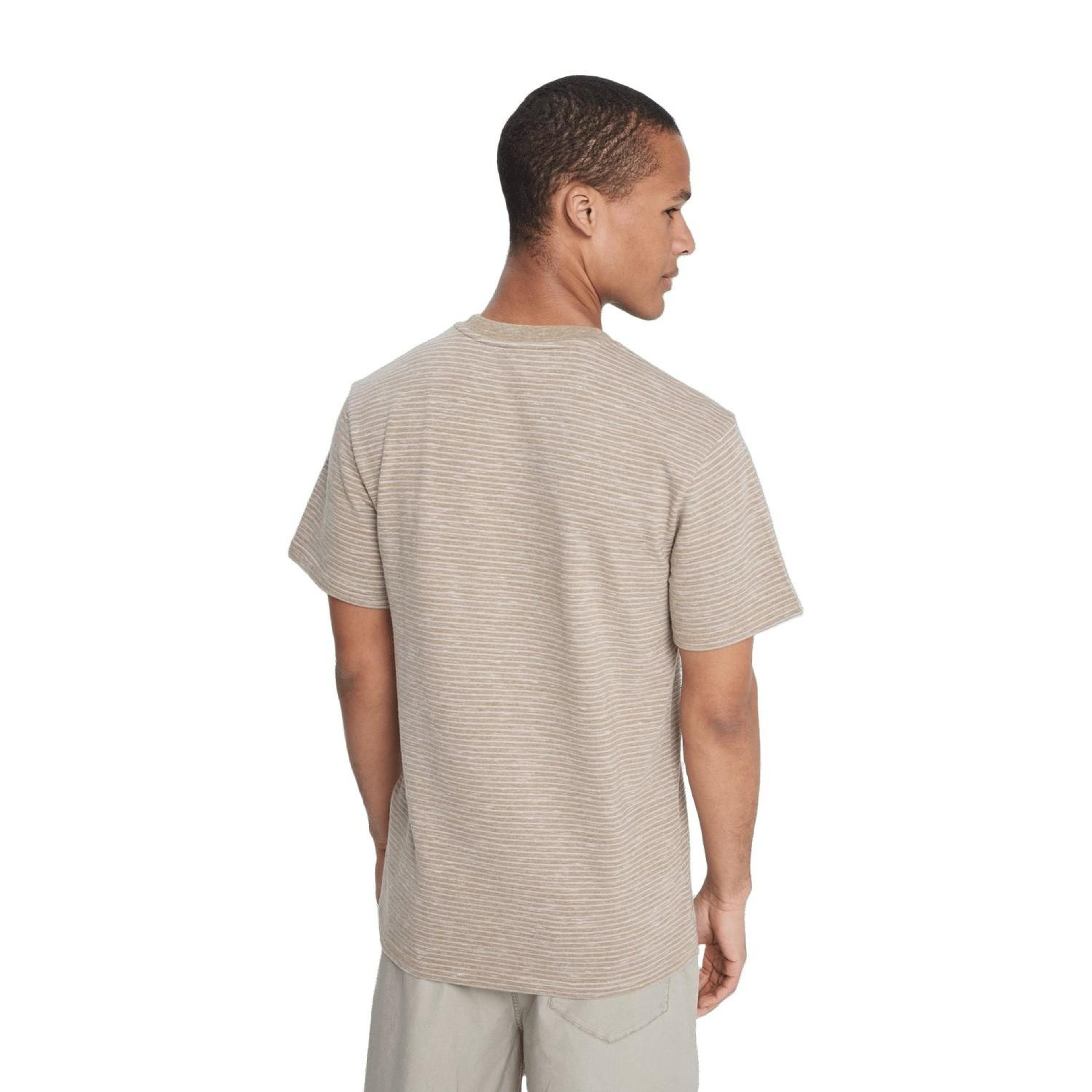 Quiksilver Lopaz Striped Erkek Bej Tişört