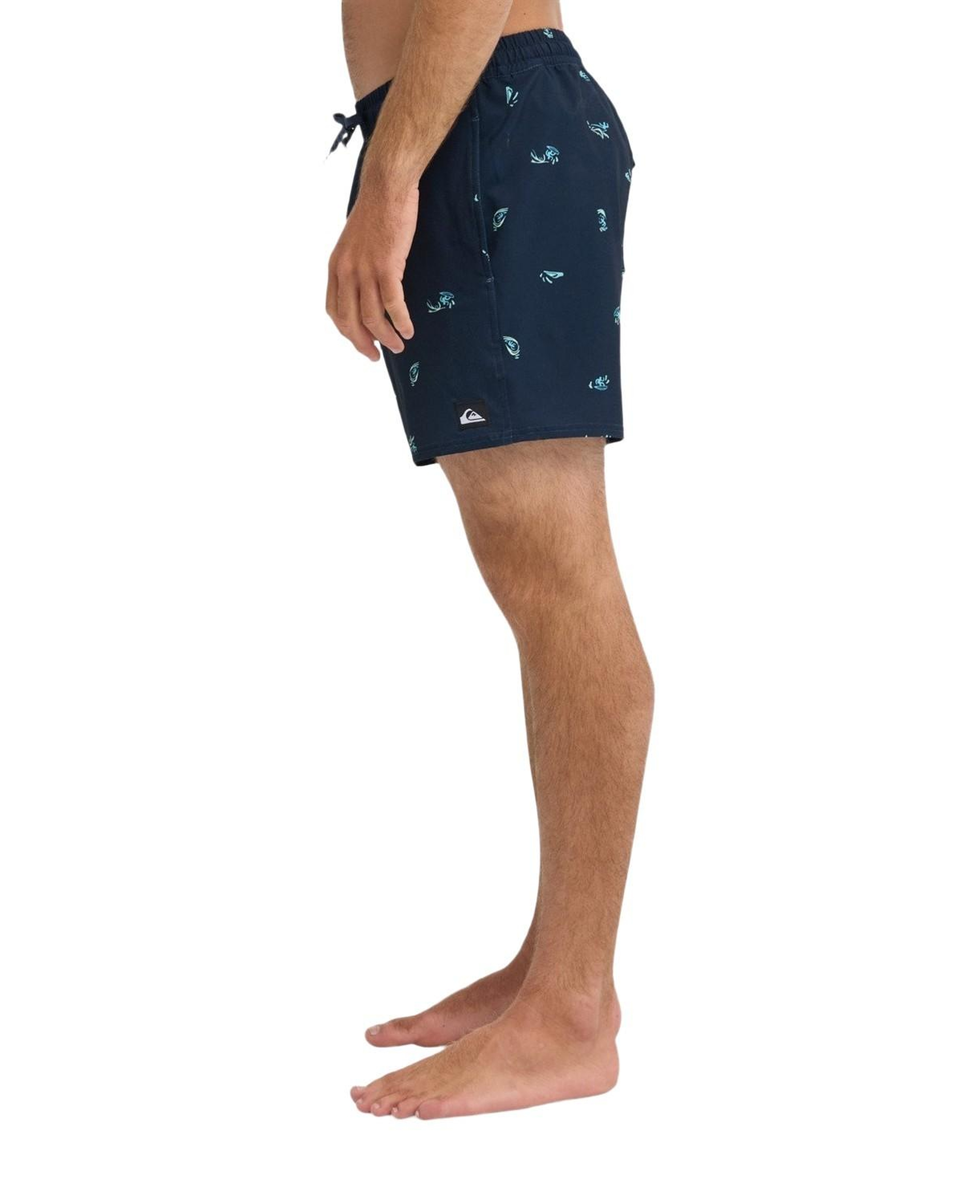 Quiksilver Stretch Printed Erkek Mavi Volley Short