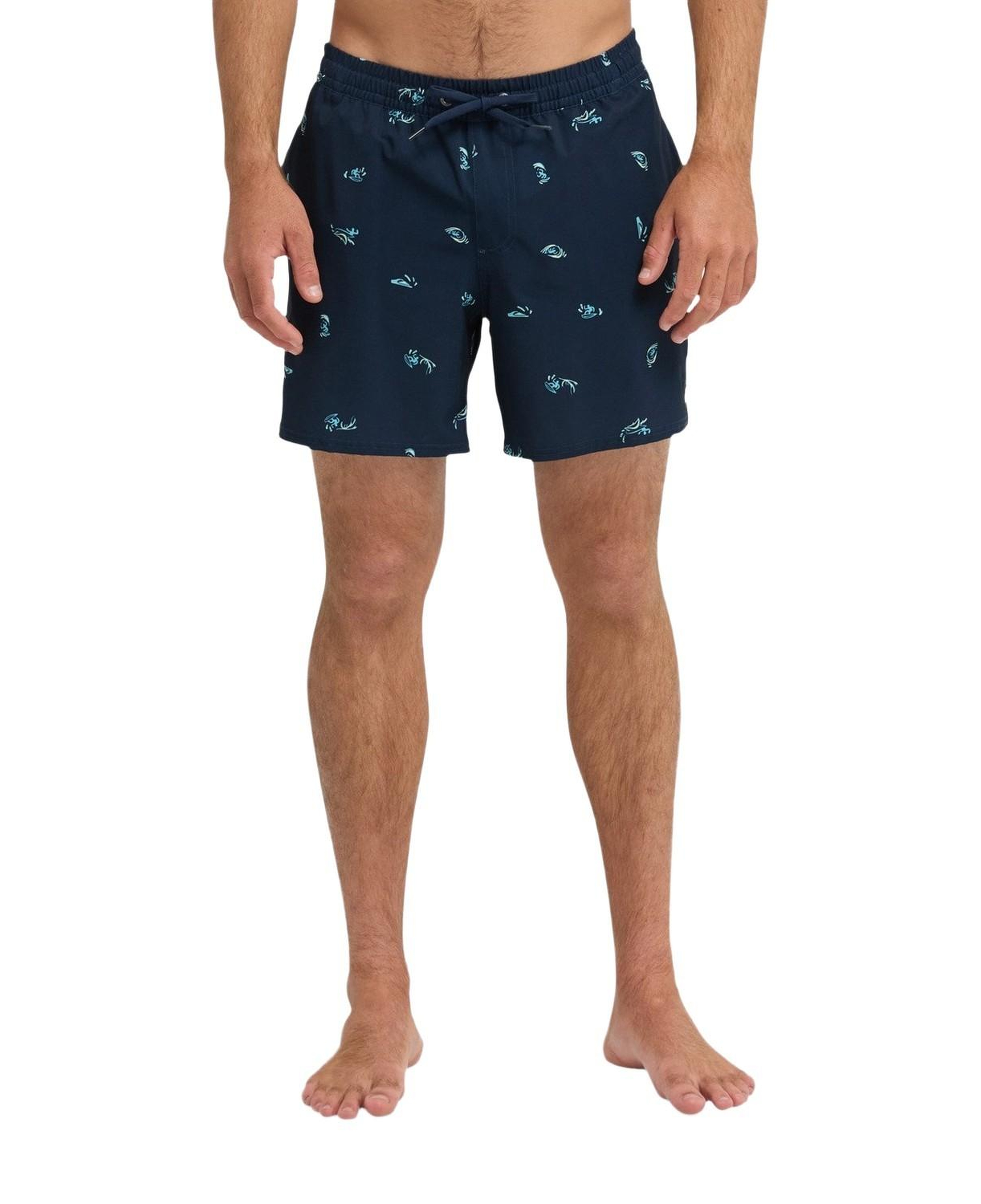 Quiksilver Stretch Printed Erkek Mavi Volley Short