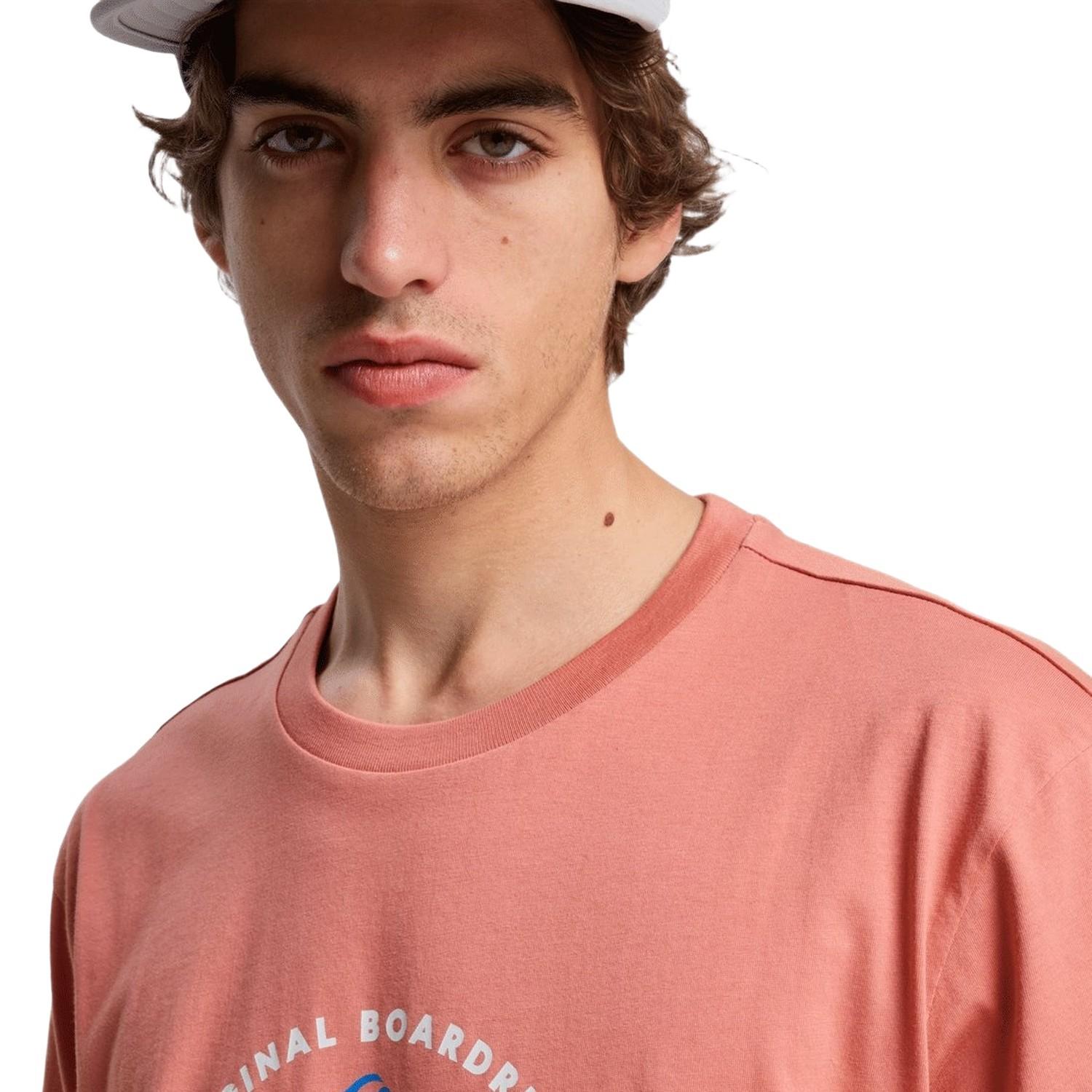 Quiksilver Fundamental Rid Erkek Pembe Tişört