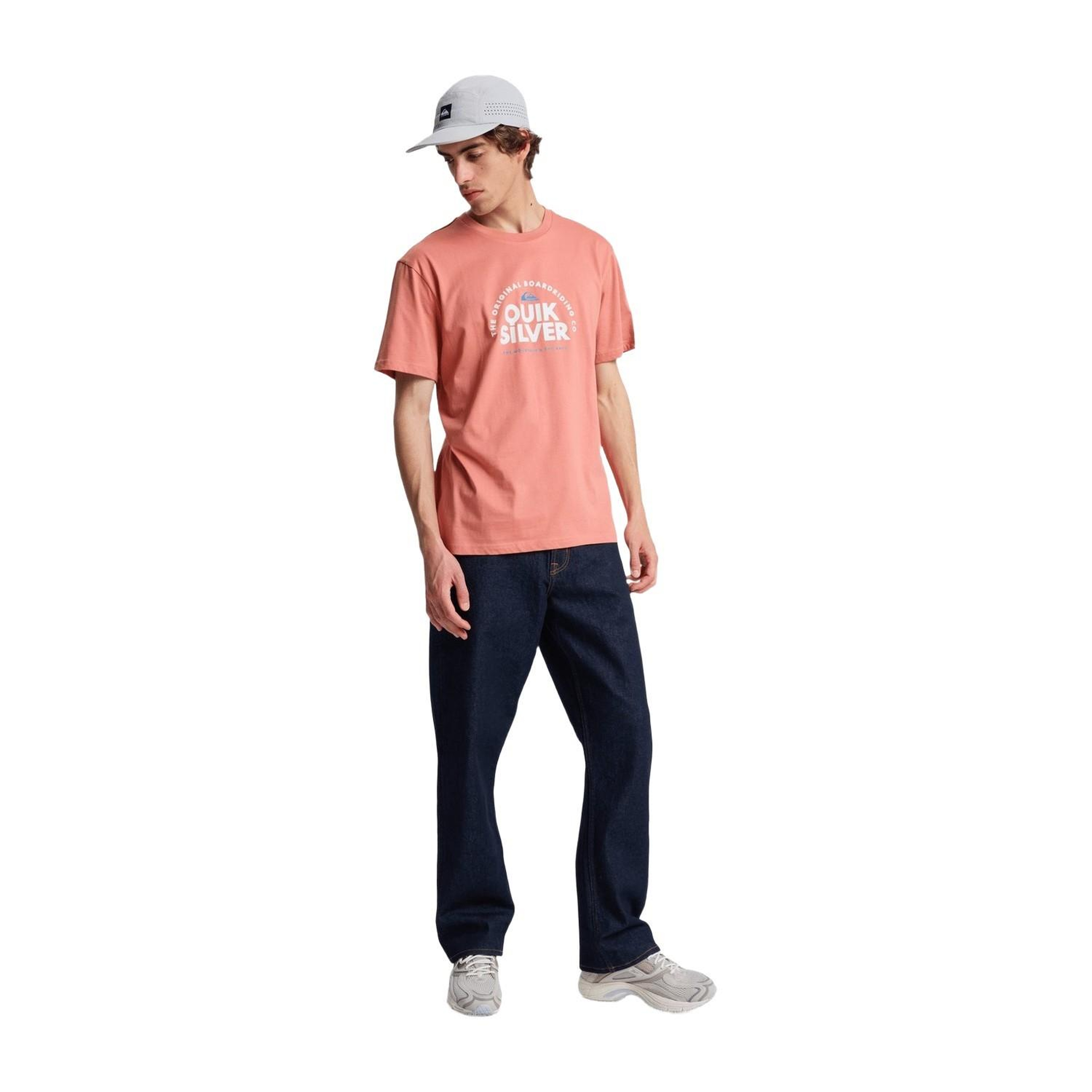 Quiksilver Fundamental Rid Erkek Pembe Tişört