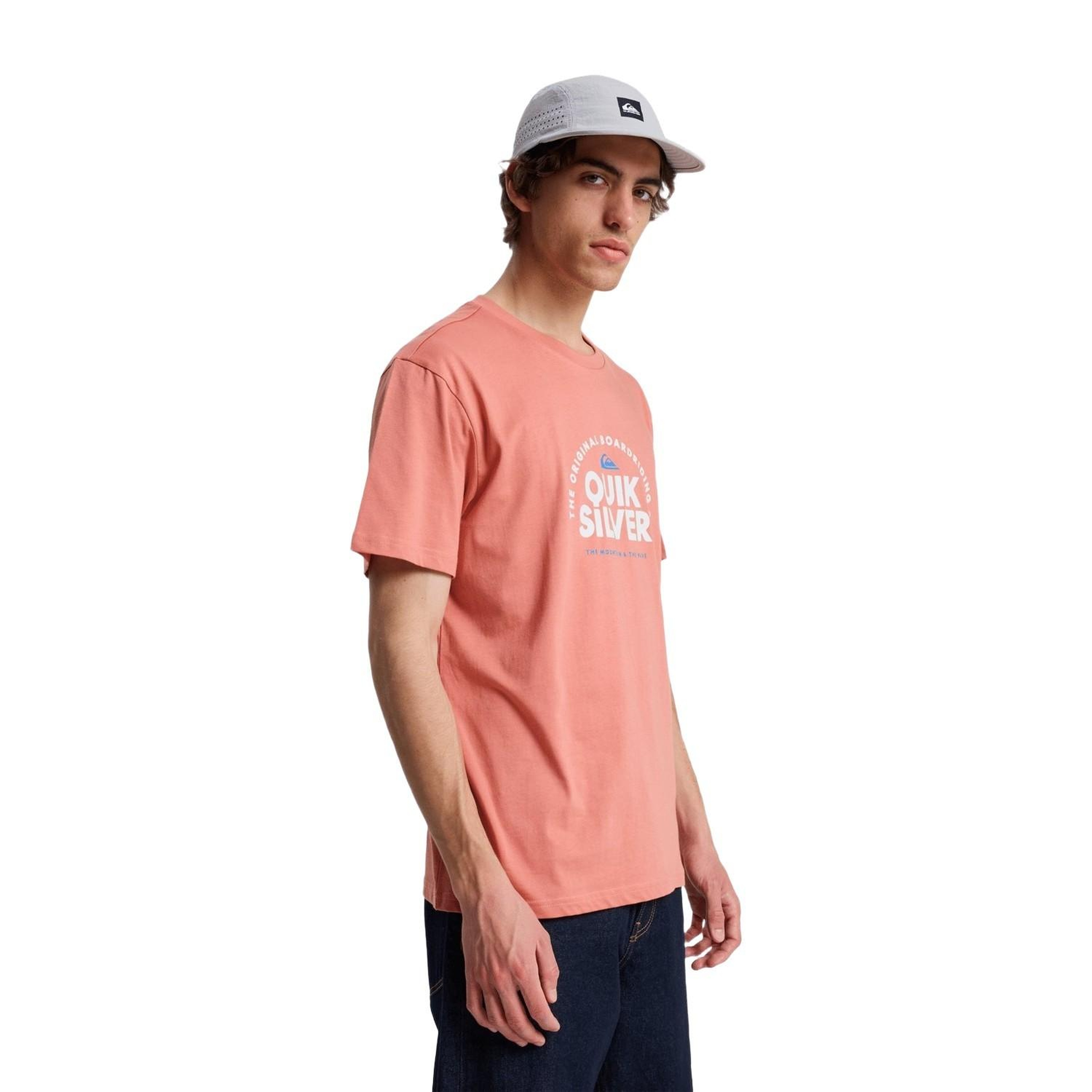 Quiksilver Fundamental Rid Erkek Pembe Tişört