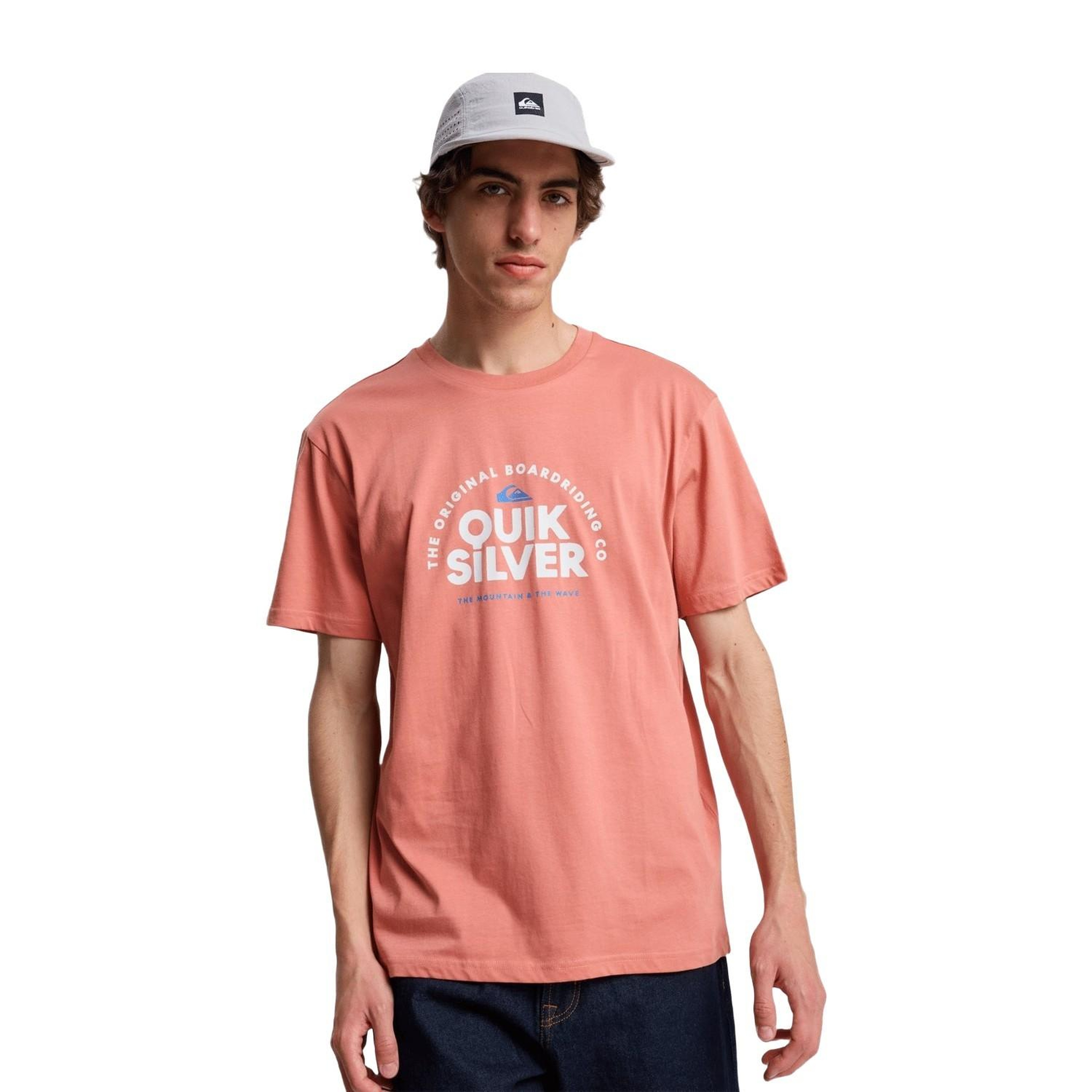 Quiksilver Fundamental Rid Erkek Pembe Tişört