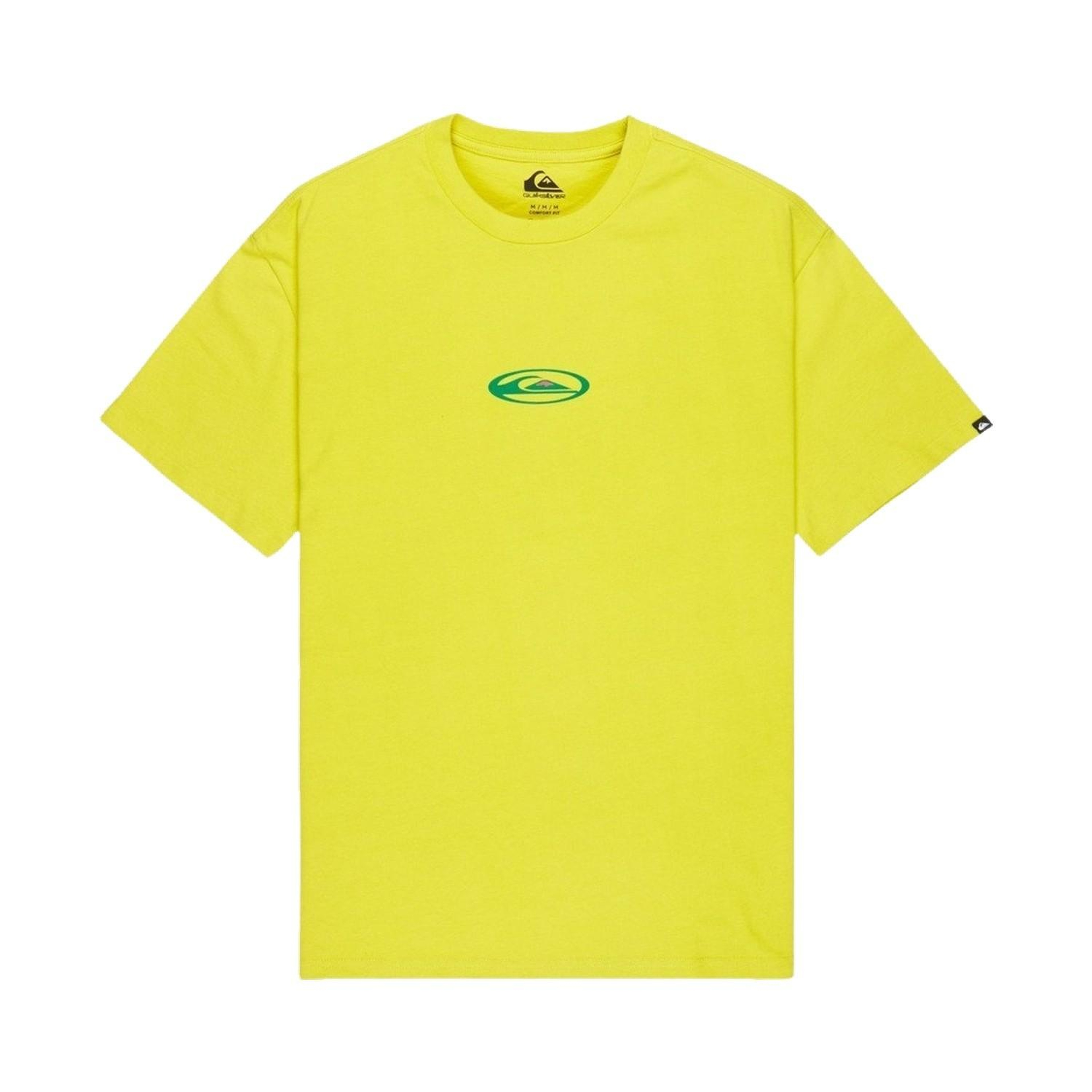 Quiksilver Flowers Surfing Erkek Sarı Tişört