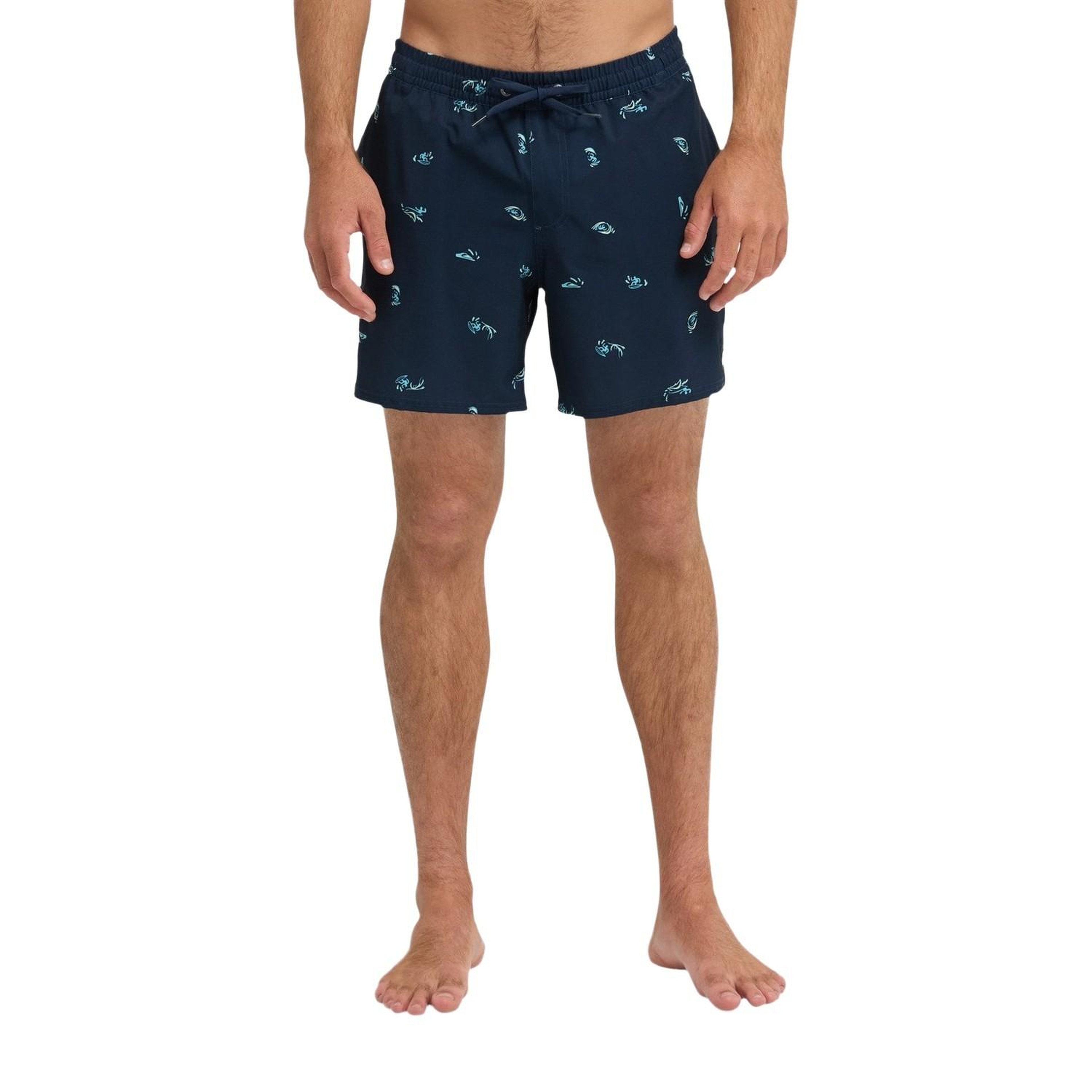 Quiksilver Stretch Printed Erkek Mavi Volley Short