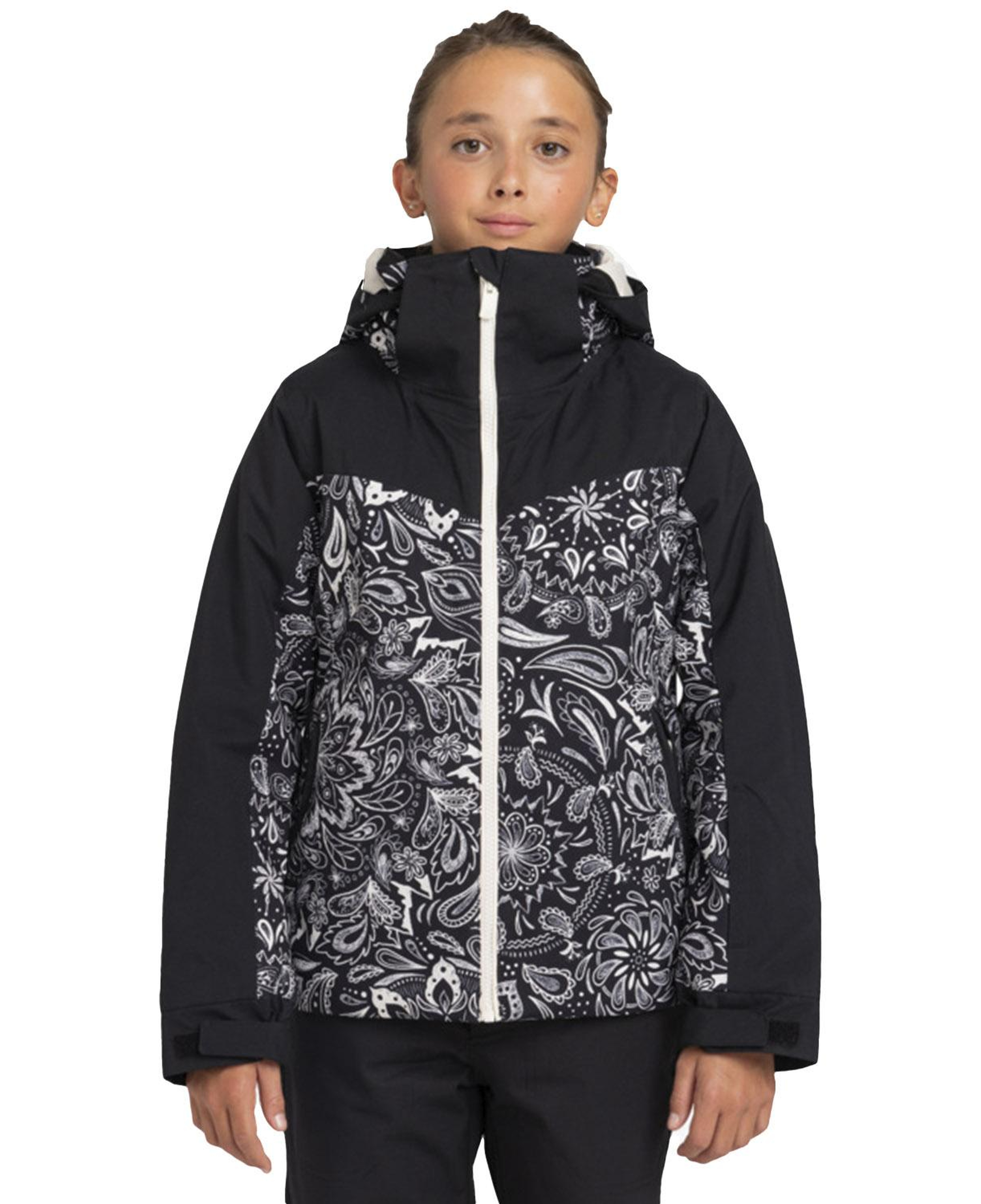 Roxy Free Jet Block Kız Çocuk Siyah Snowboard Ceketi