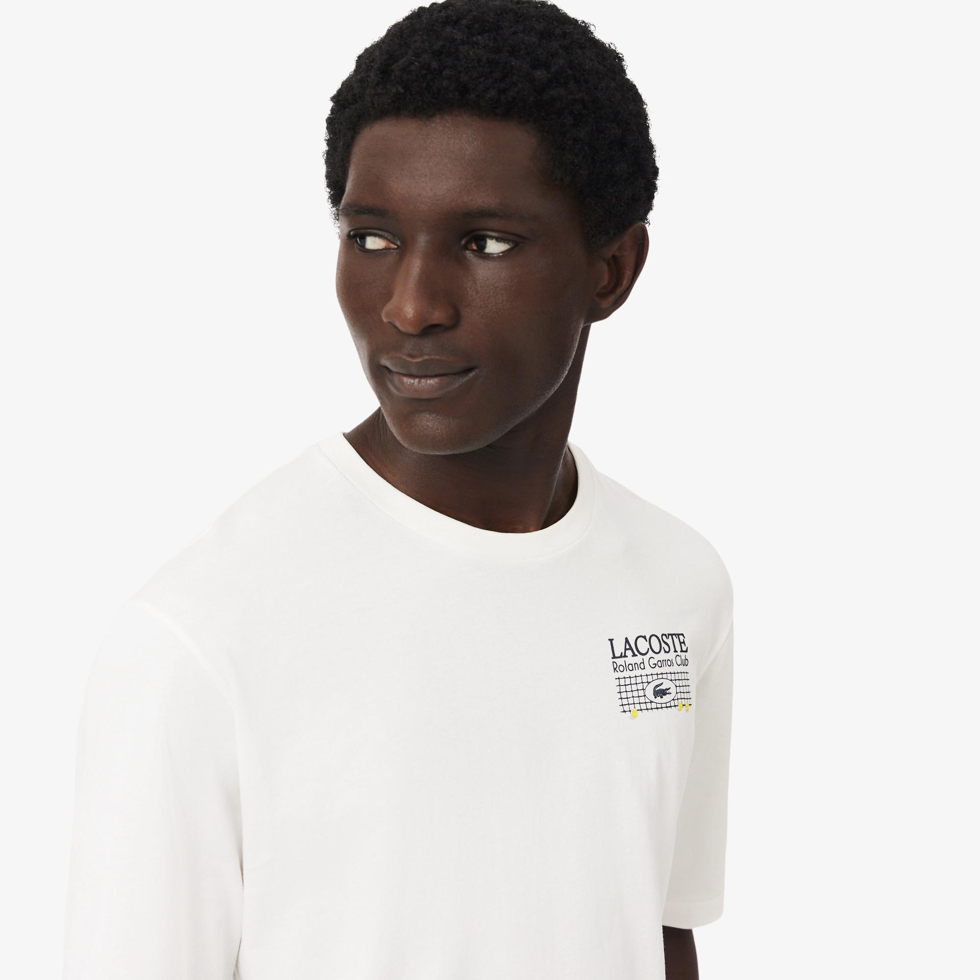 Erkek Relaxed Fit Baskılı Beyaz T-Shirt