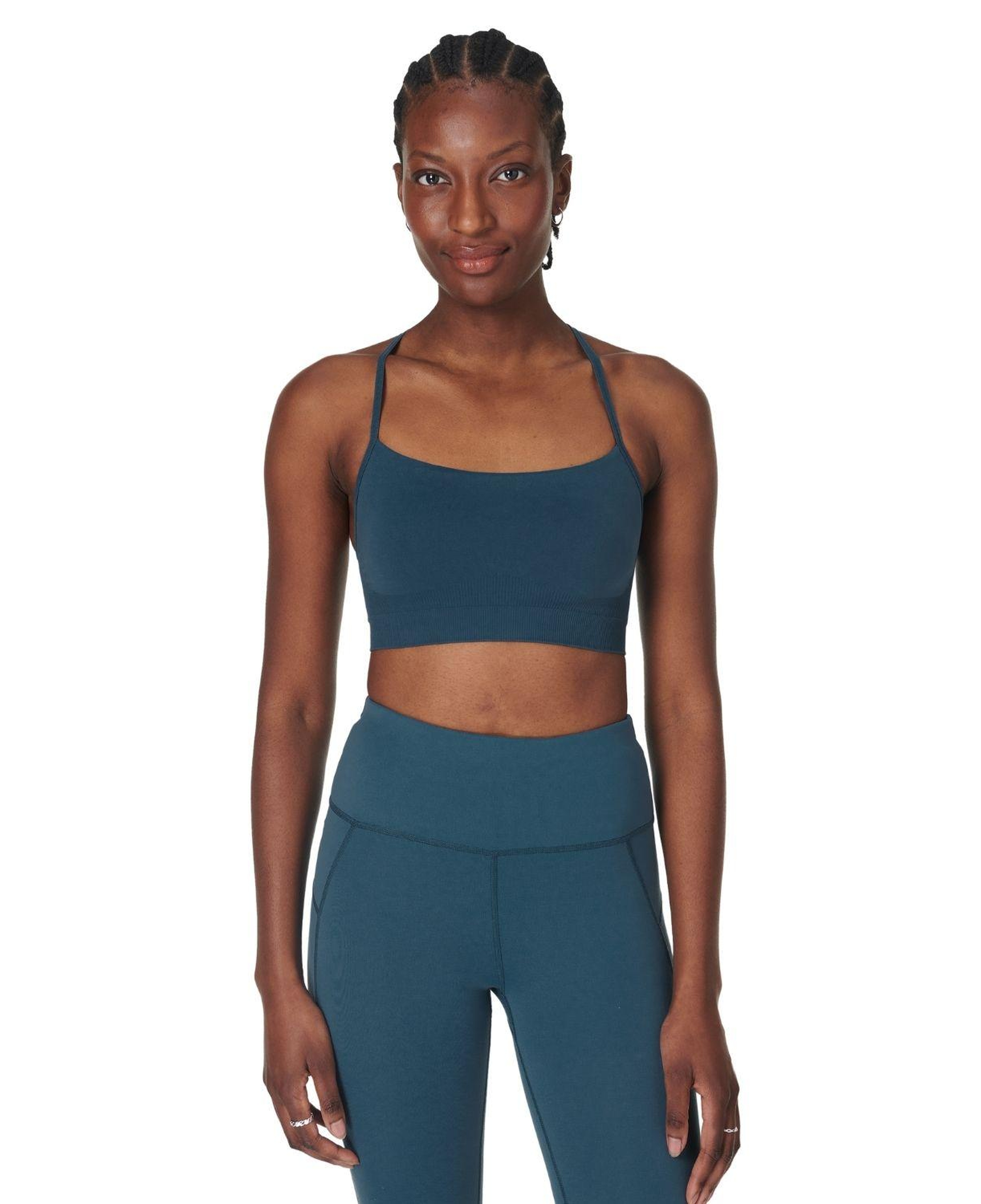 Sweaty Betty Spirit Restored Seamless Yoga Kadın Mavi Yoga Bra