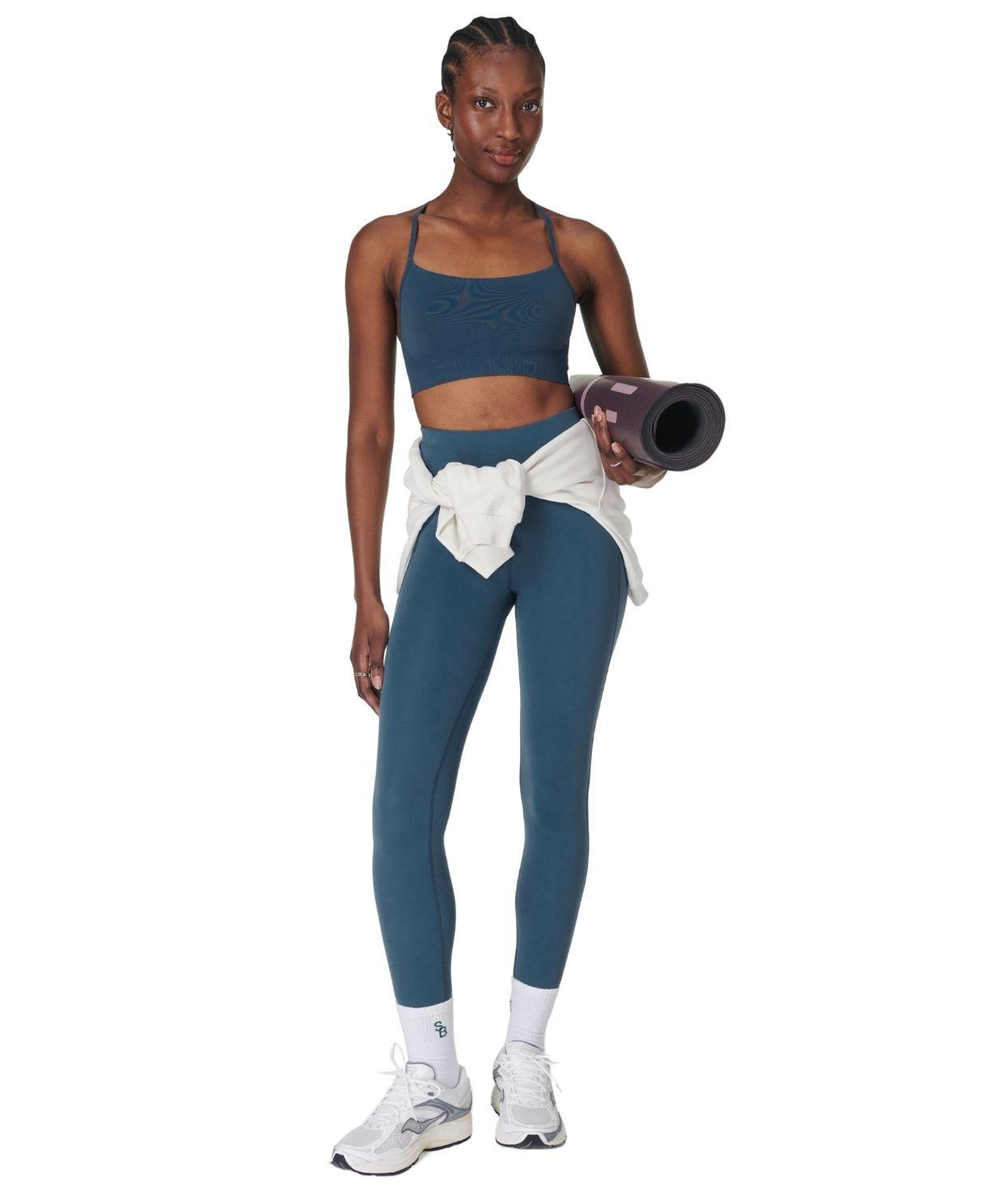 Sweaty Betty Spirit Restored Seamless Yoga Kadın Mavi Yoga Bra