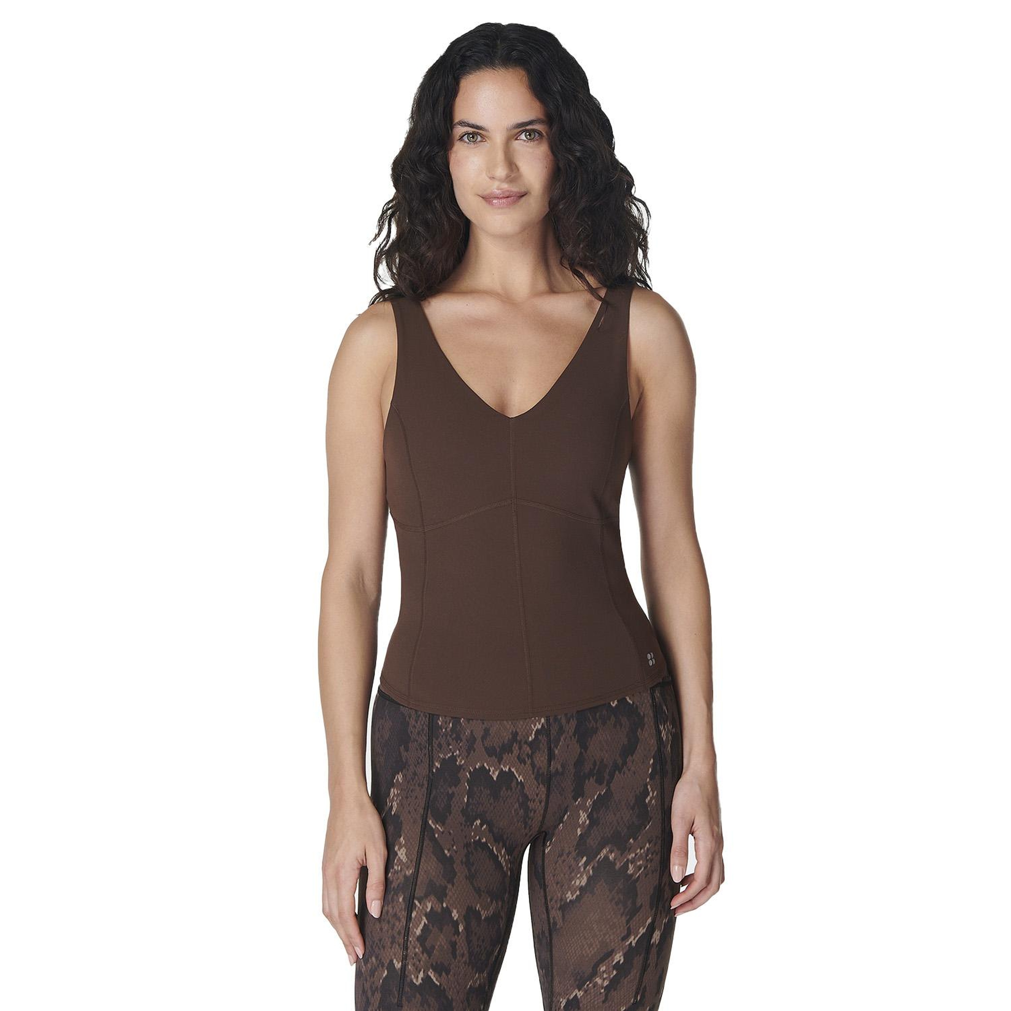 Sweaty Betty Super Soft Sculpting Tank Kadın Kahverengi Tank Top