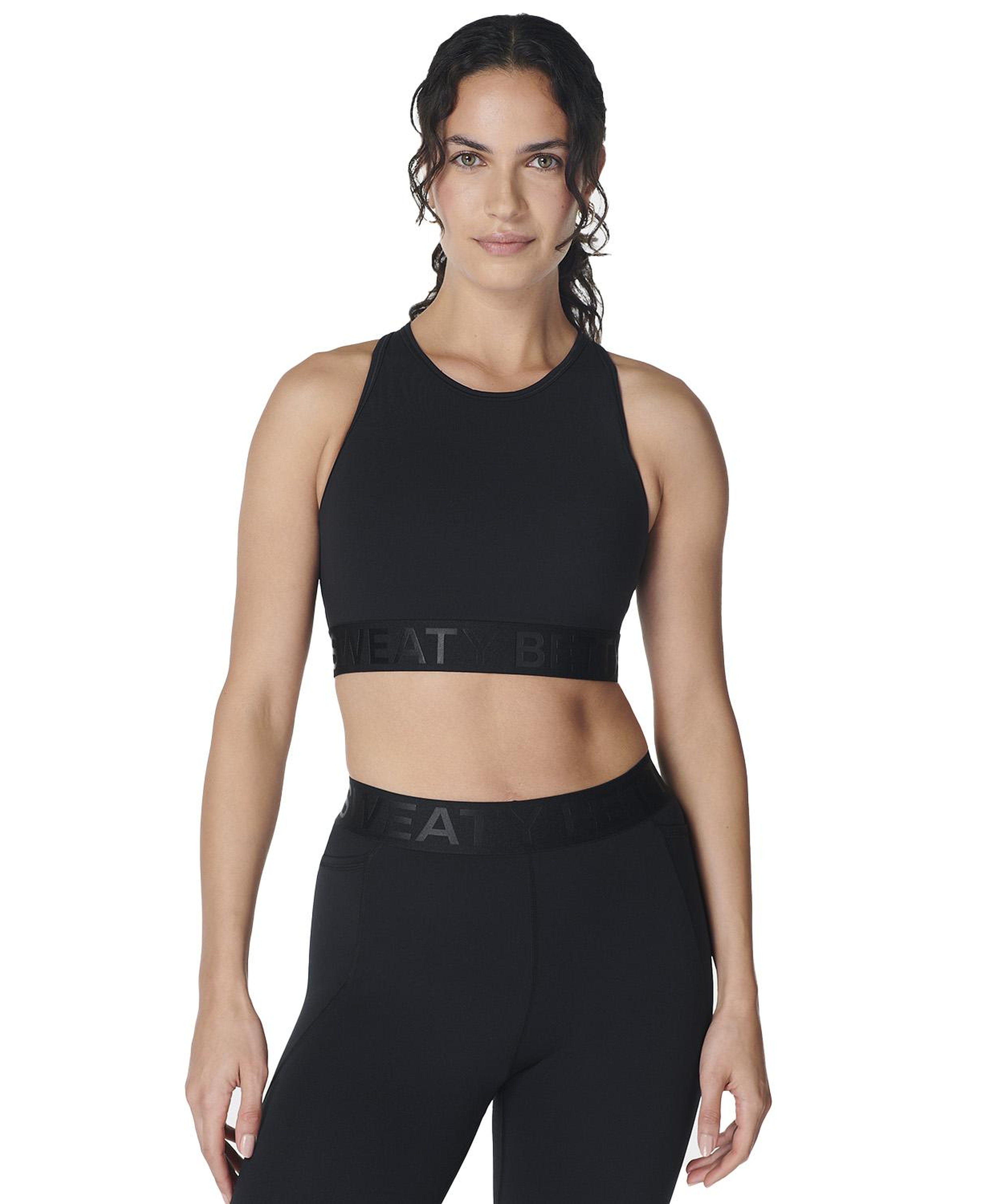 Sweaty Betty Power Logo Medium Impact Crop Kadın Fitness Crop