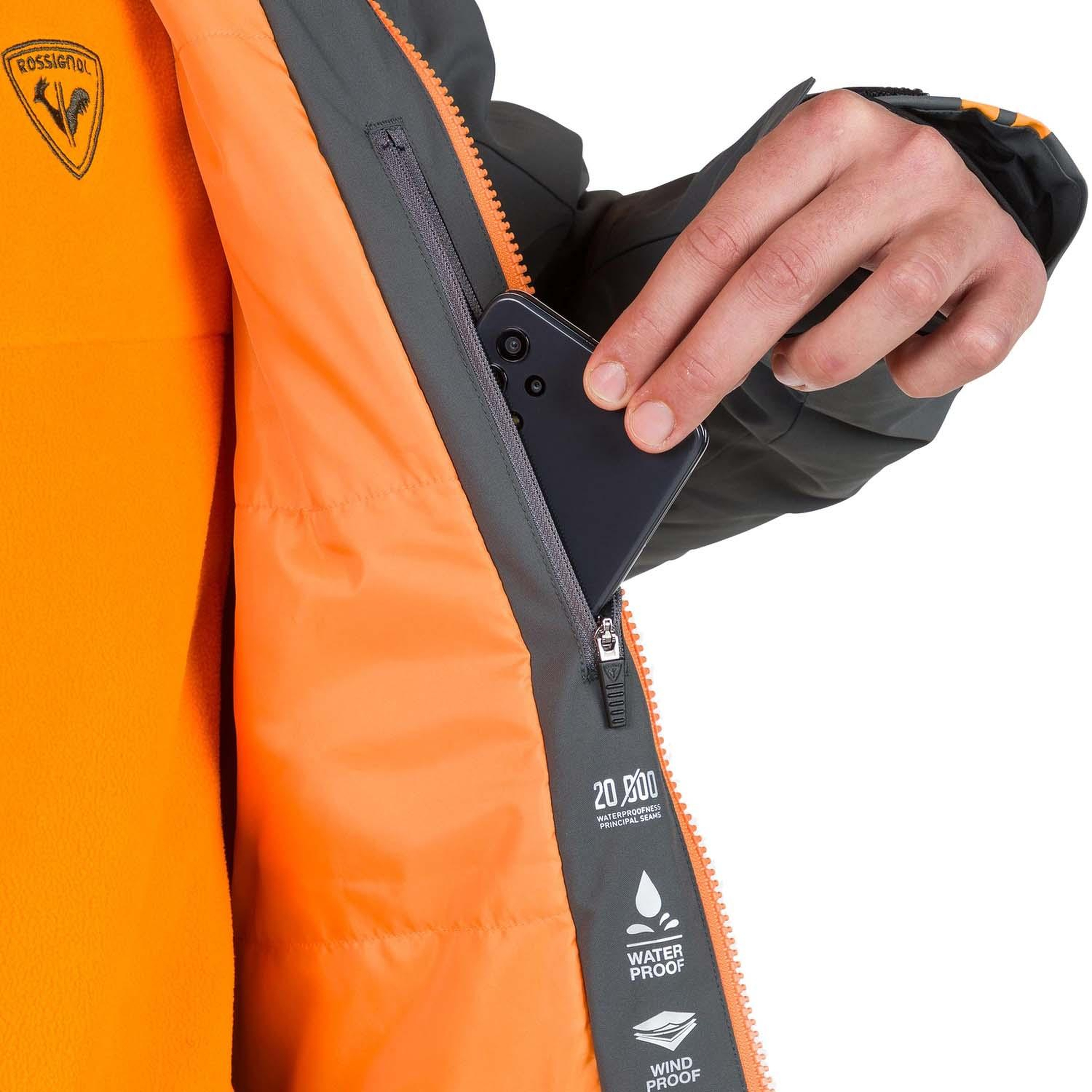 Rossignol Strawpile Erkek Gri Kayak Ceketi