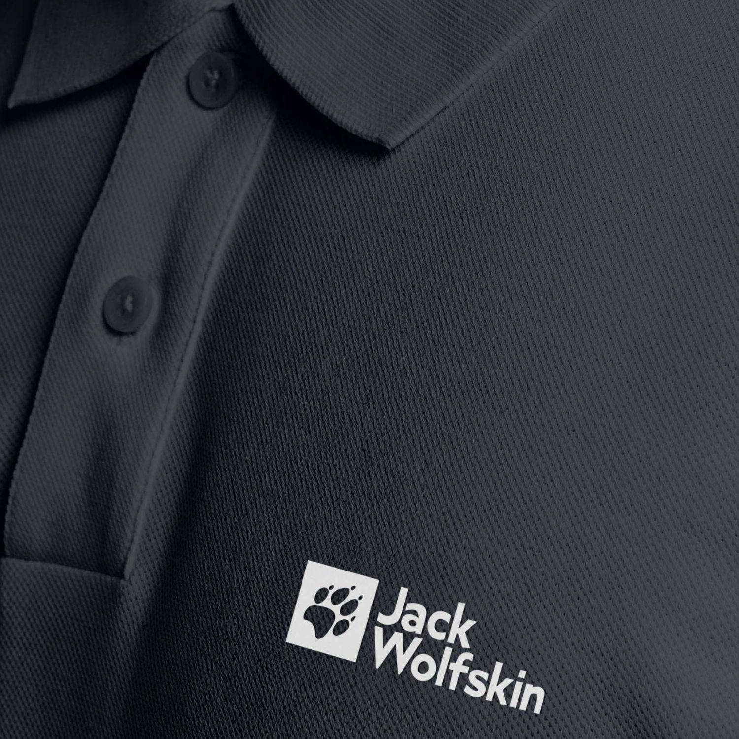 Jack Wolfskin Essential Polo Erkek Mavi Polo Tişört