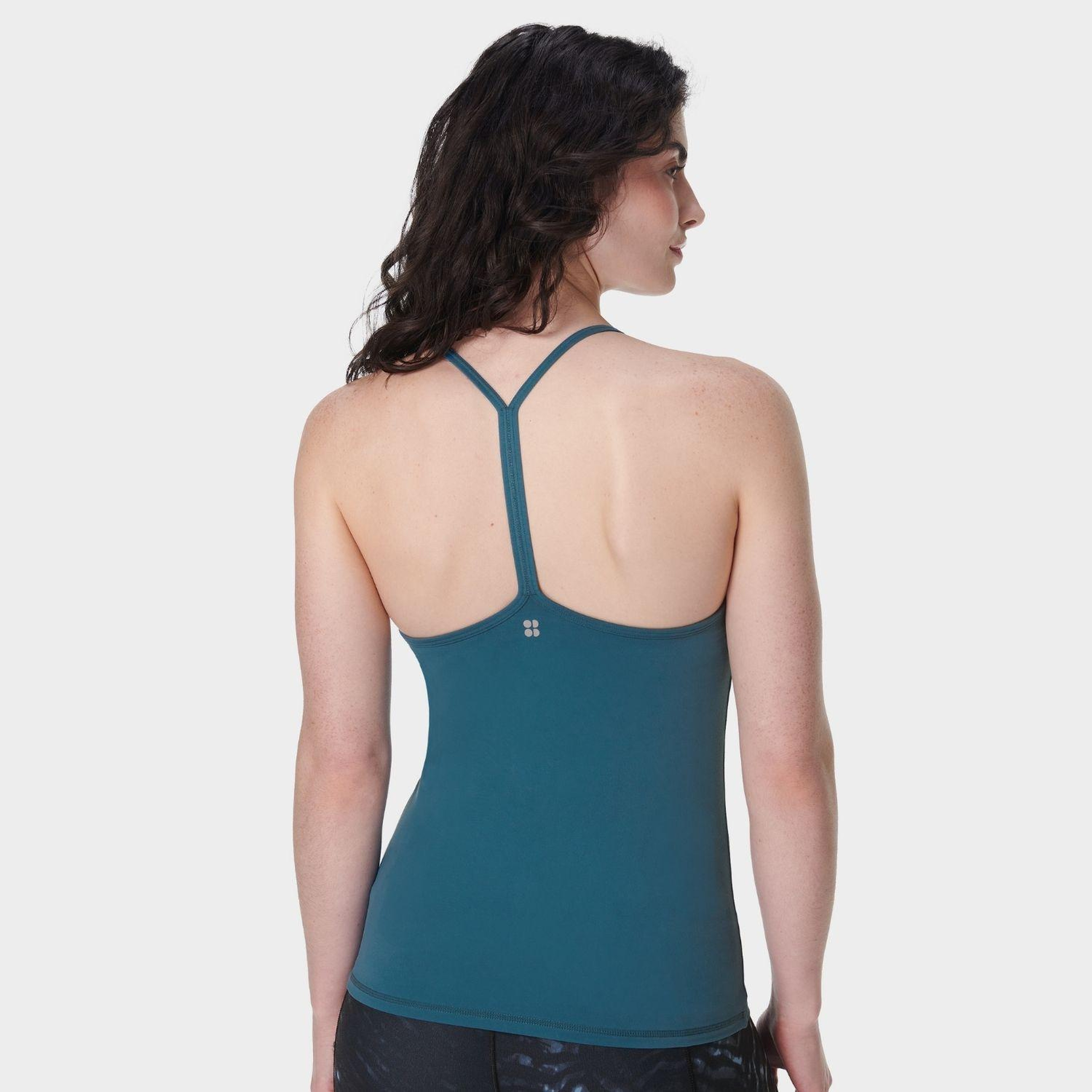 Sweaty Betty Soft Flow Double Up Bra Tank Kadın Mavi Fitness Bra
