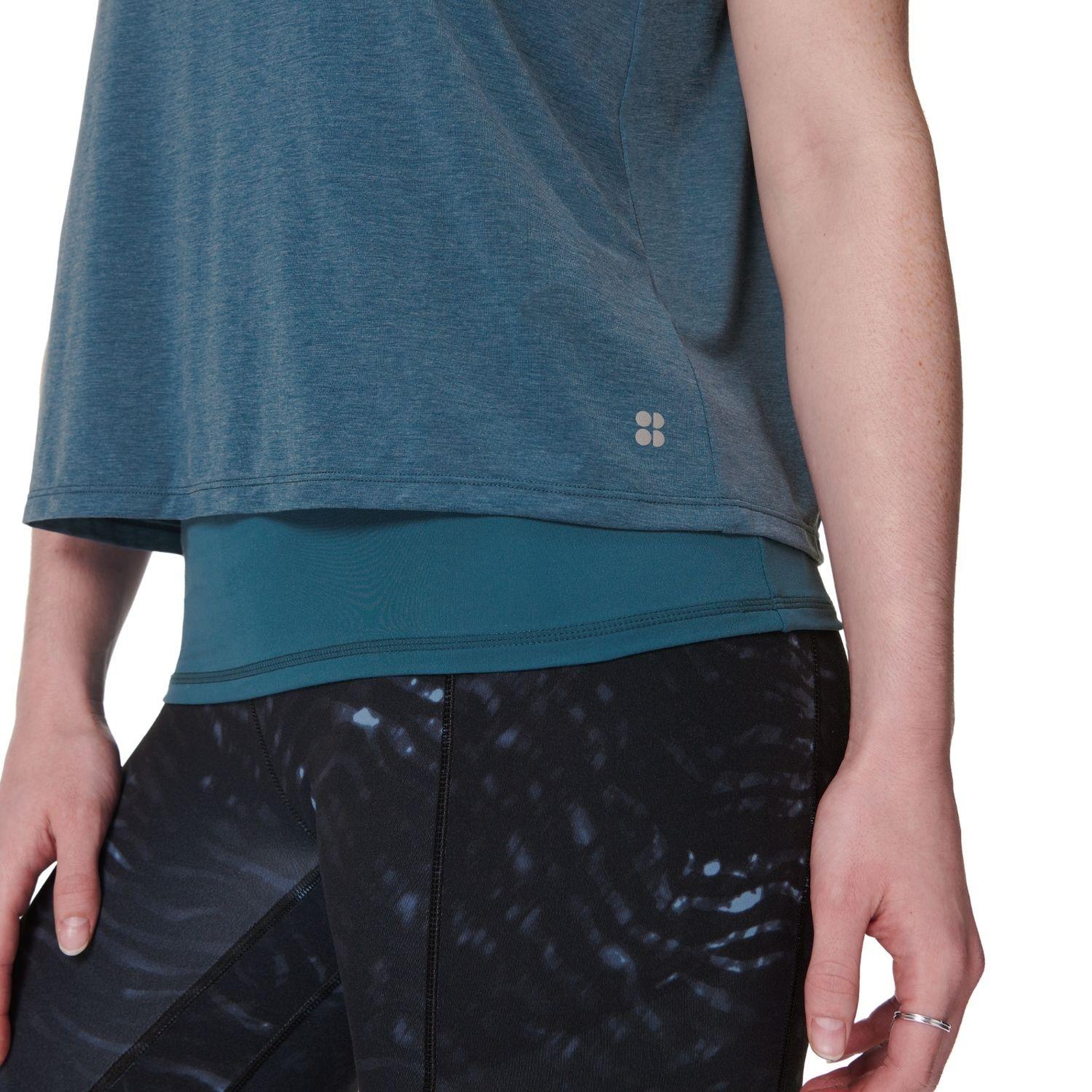 Sweaty Betty Soft Flow Double Up Bra Tank Kadın Mavi Fitness Bra