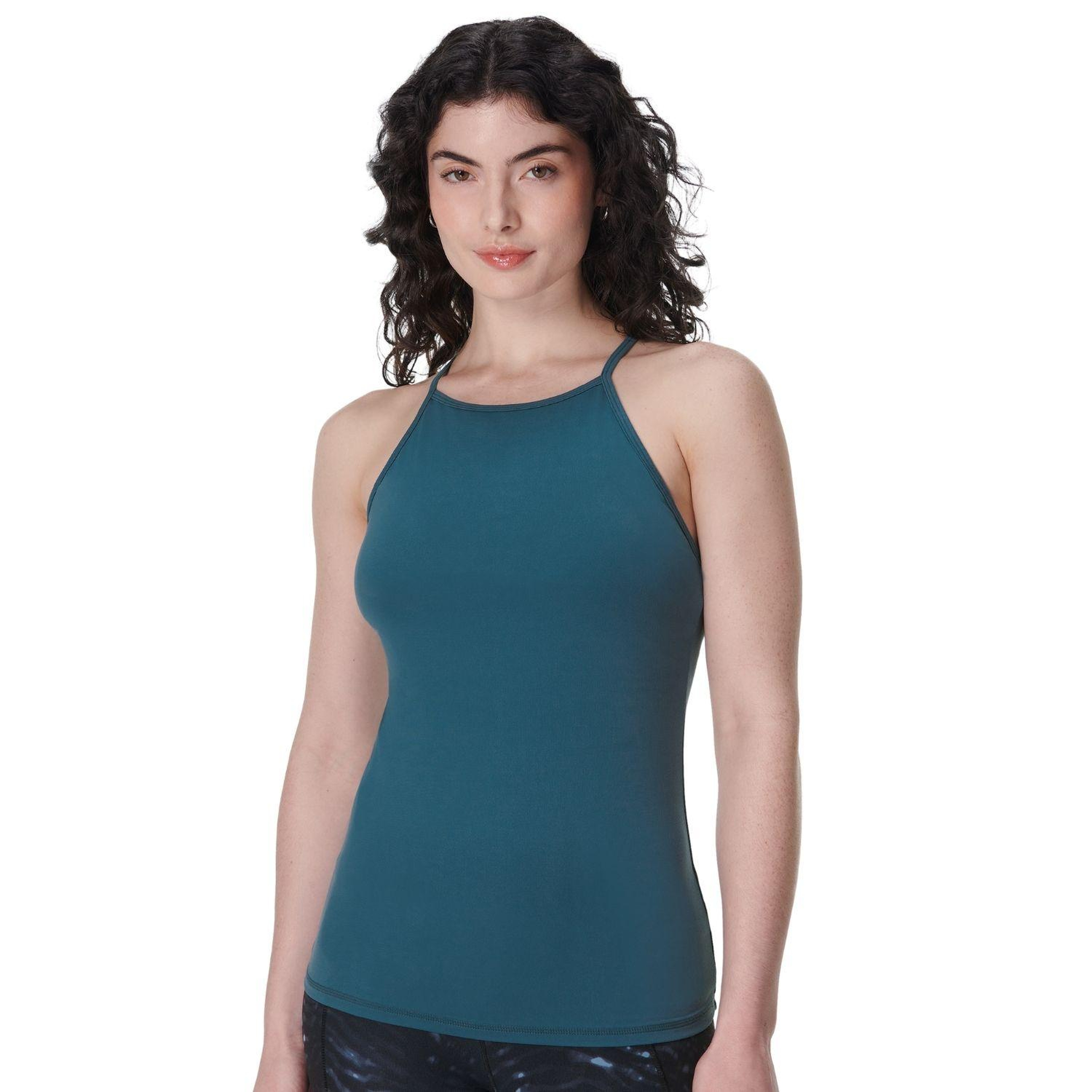 Sweaty Betty Soft Flow Double Up Bra Tank Kadın Mavi Fitness Bra