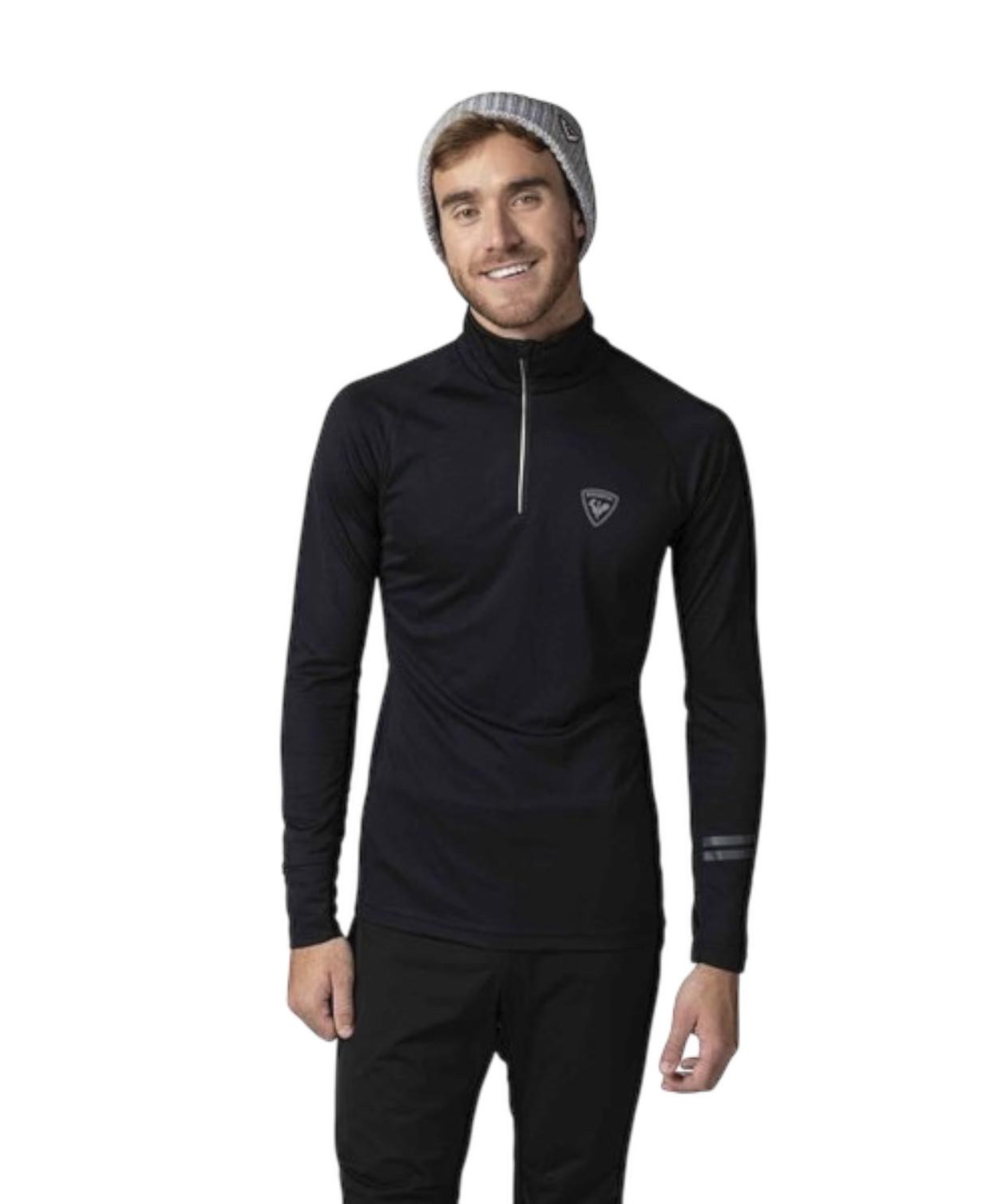 Rossignol Poursuite 12 Zip Erkek Siyah İçlik Üst