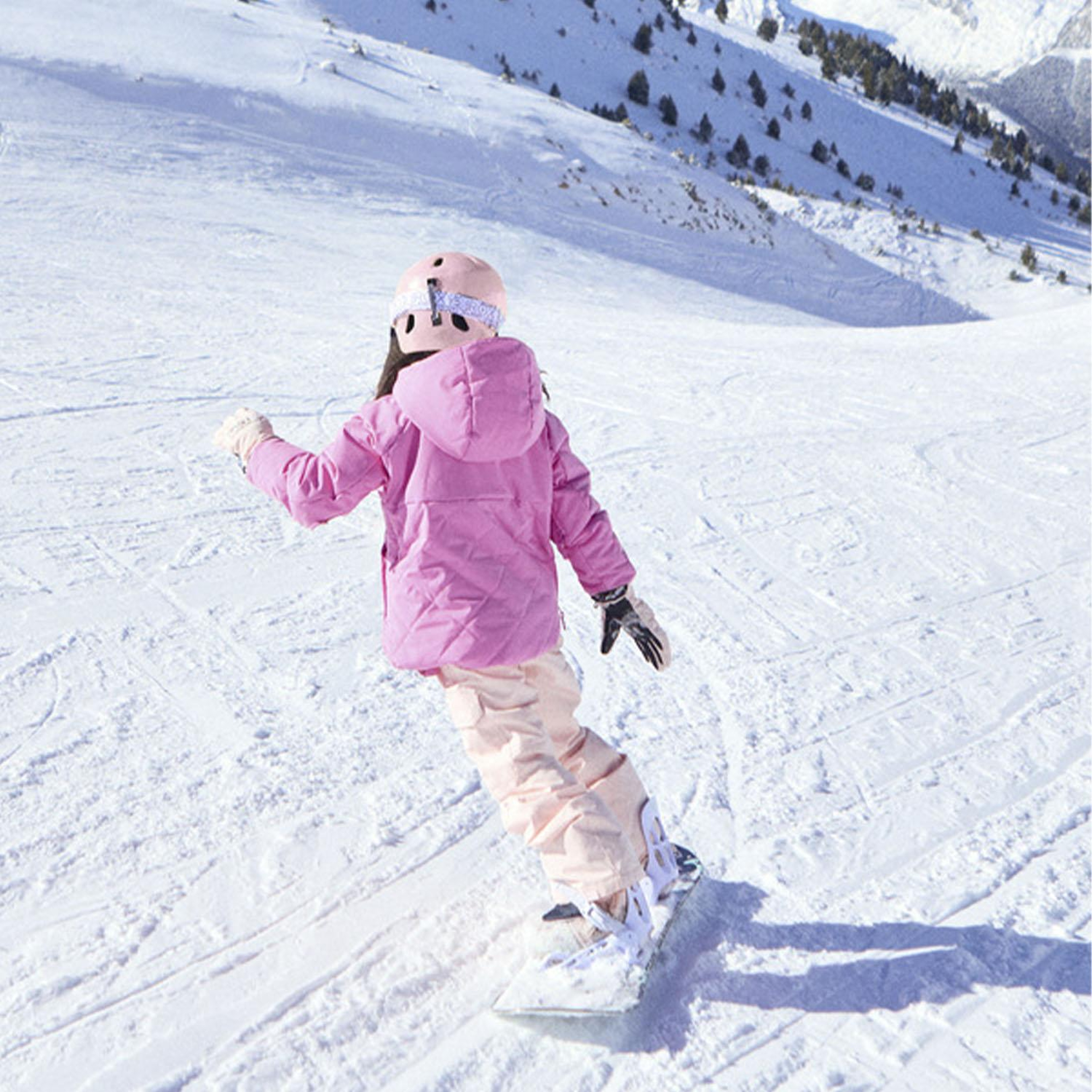 Roxy Radiant Lines Overhead Kız Çocuk Pembe Snowboard Ceketi
