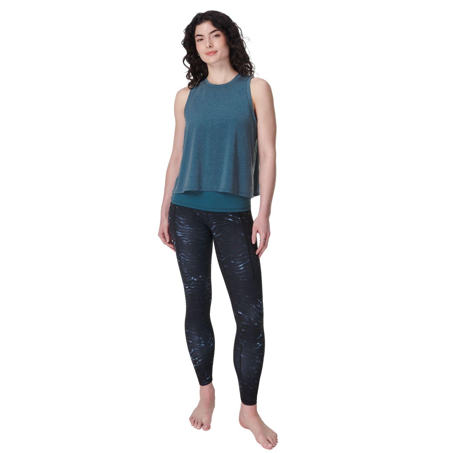 Sweaty Betty Soft Flow Double Up Bra Tank Kadın Mavi Fitness Bra