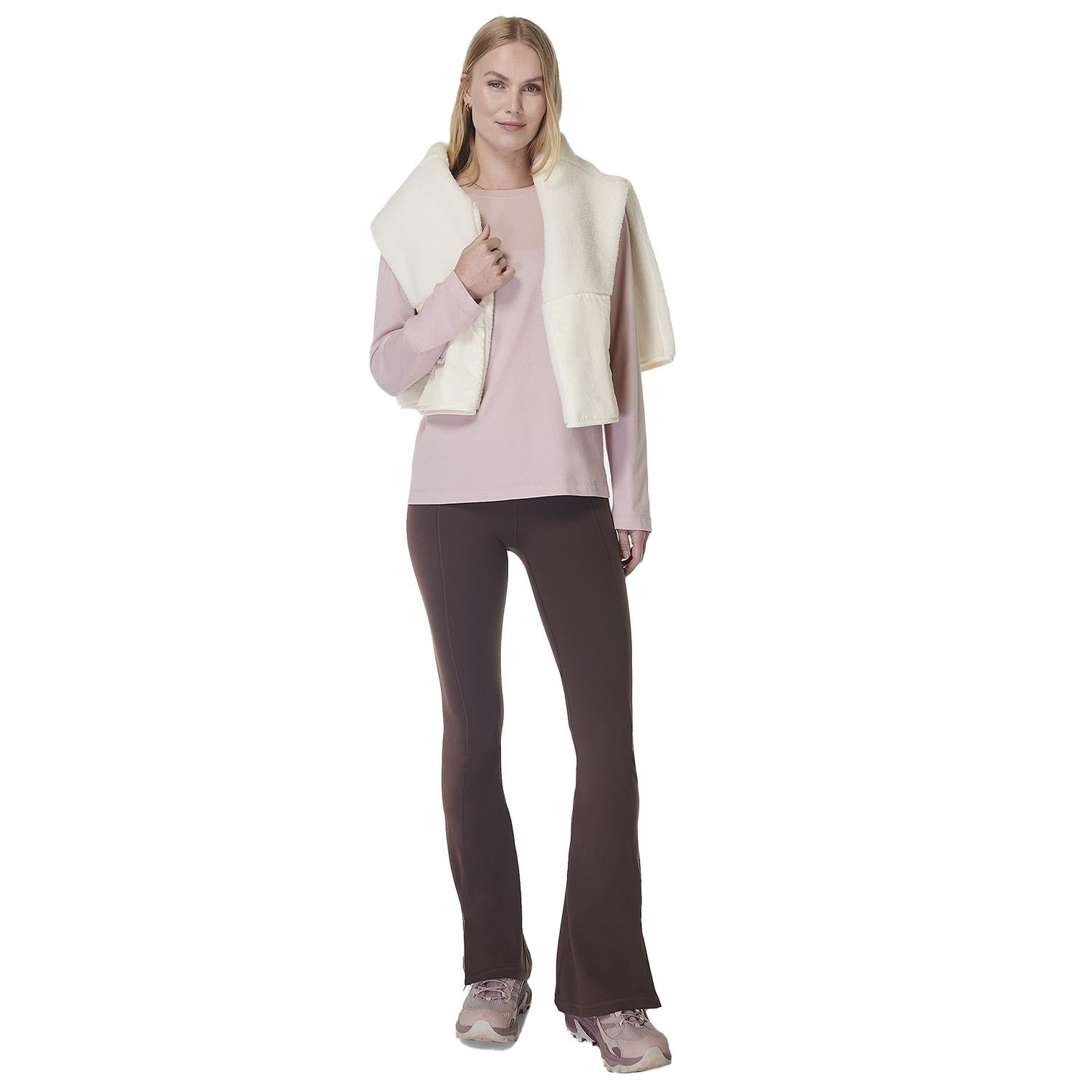 Sweaty Betty Super Soft Flare 32 Yoga Trou Kadın Kahverengi Yoga Pantolonu