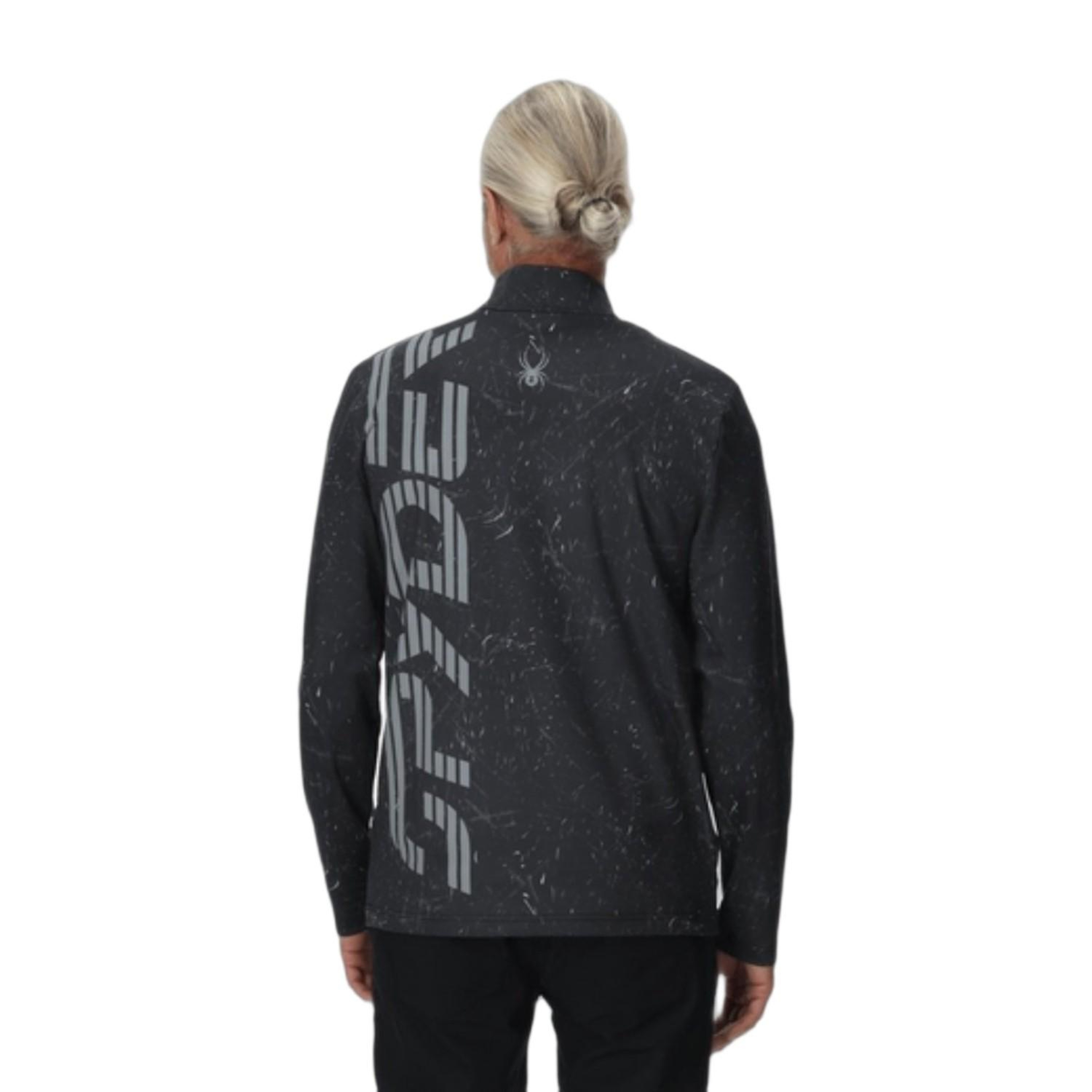 Spyder Podium 12 Zip Erkek Siyah İçlik Üst