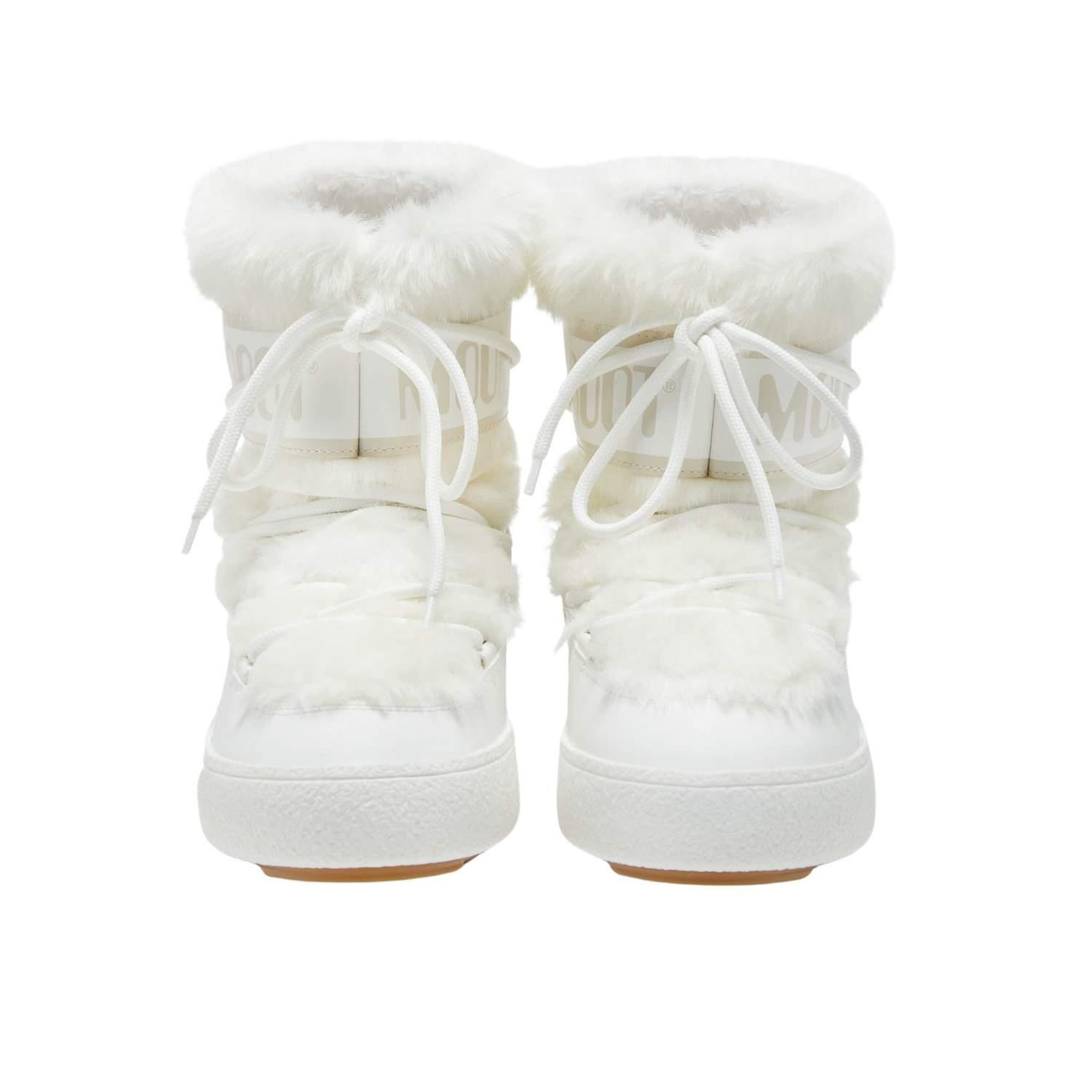 Moon Boot Mb Ltrack Faux Fur Waterproof Kadın Beyaz Kar Botu