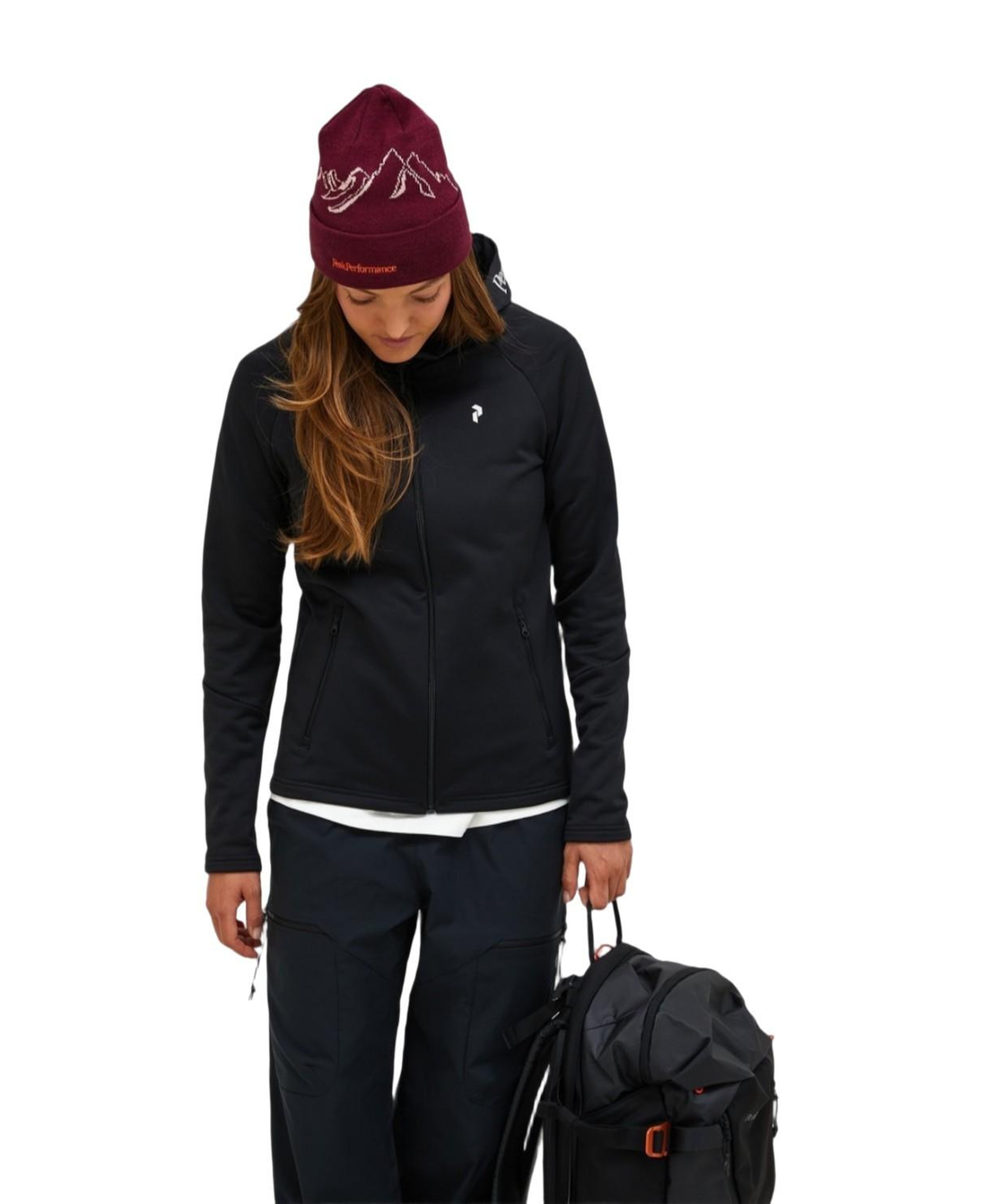 Peak Performance Rider Essentials Zip Hood Kadın Siyah Fleece