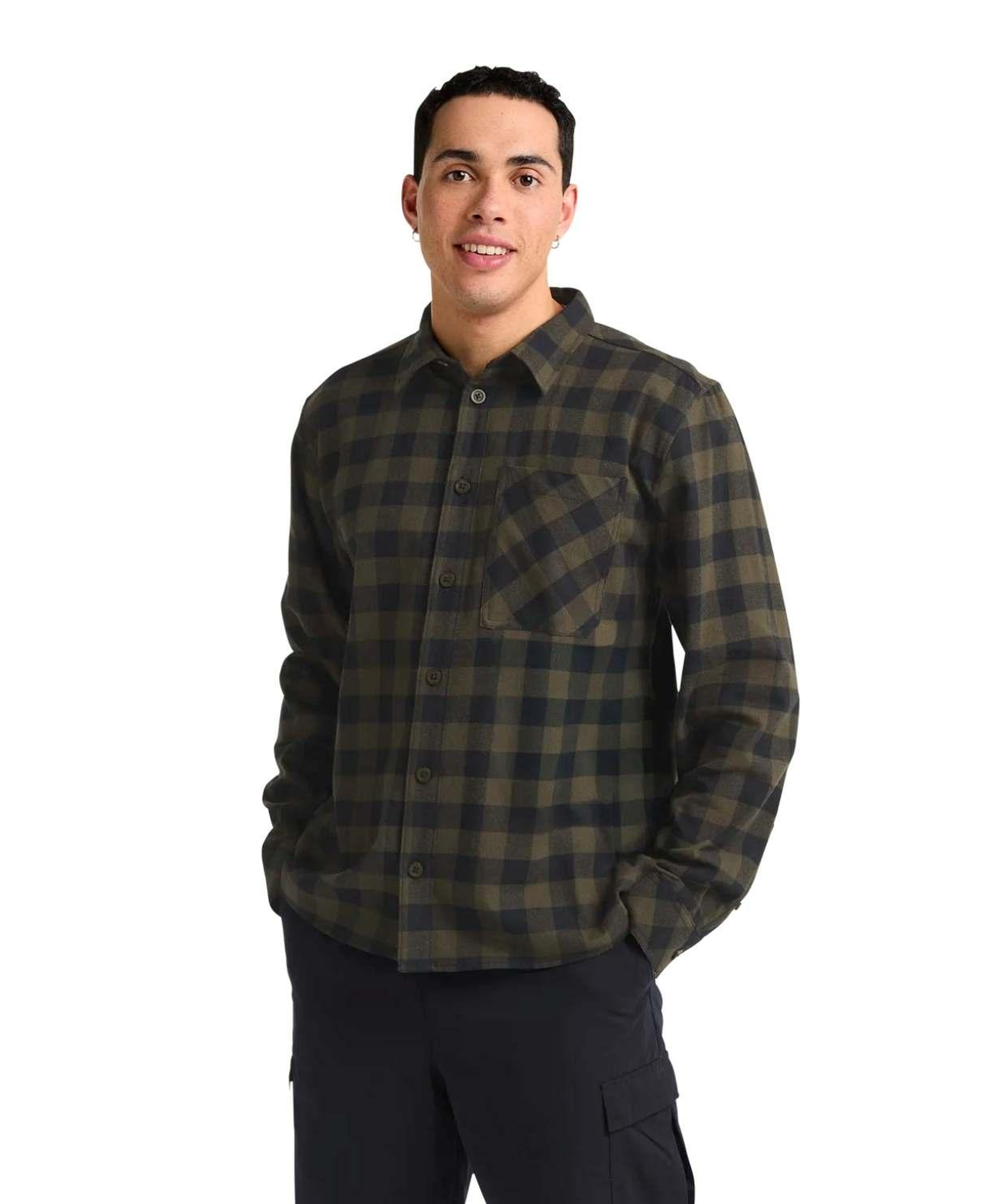 Jack Wolfskin Lite Flannel Erkek Yeşil Gömlek