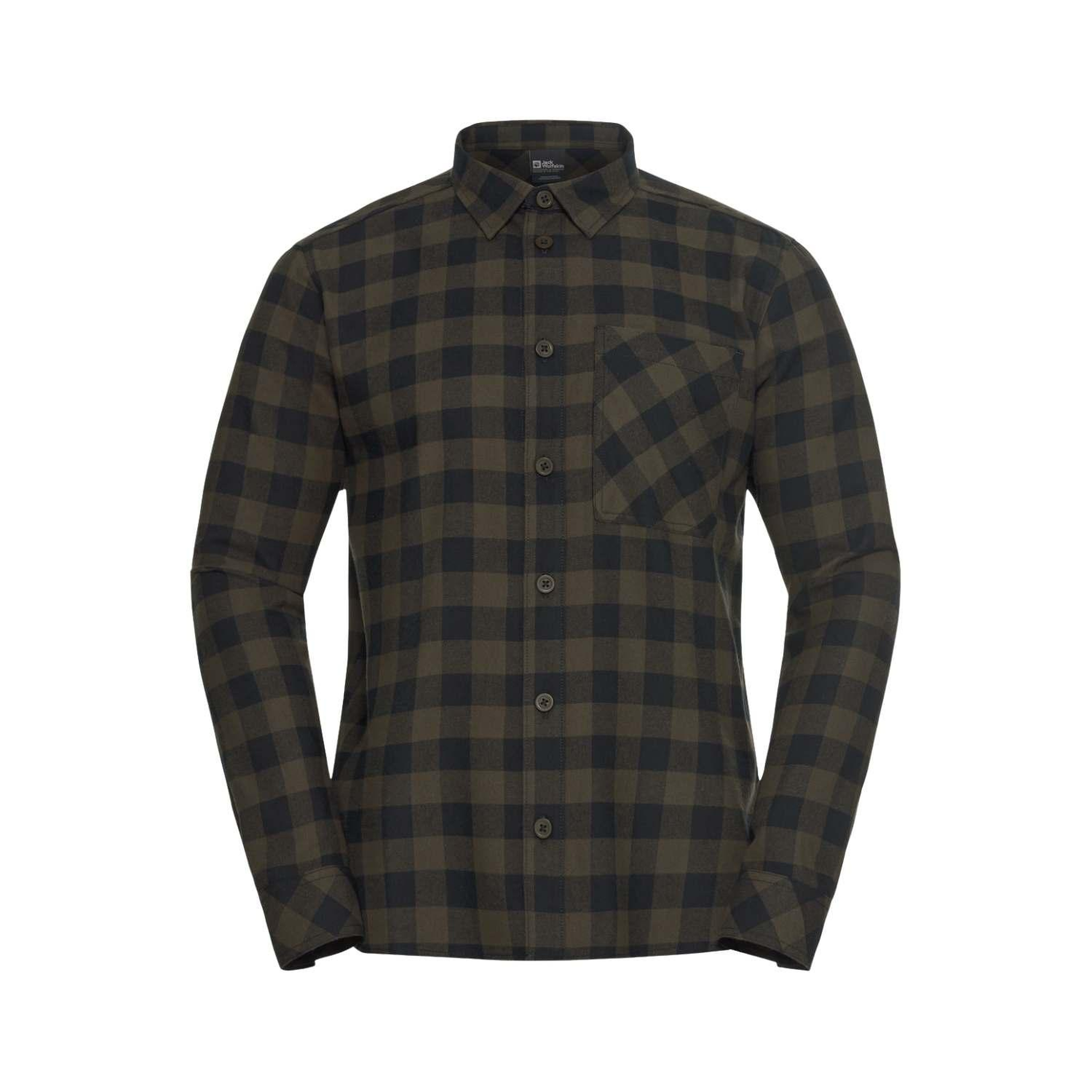 Jack Wolfskin Lite Flannel Erkek Yeşil Gömlek