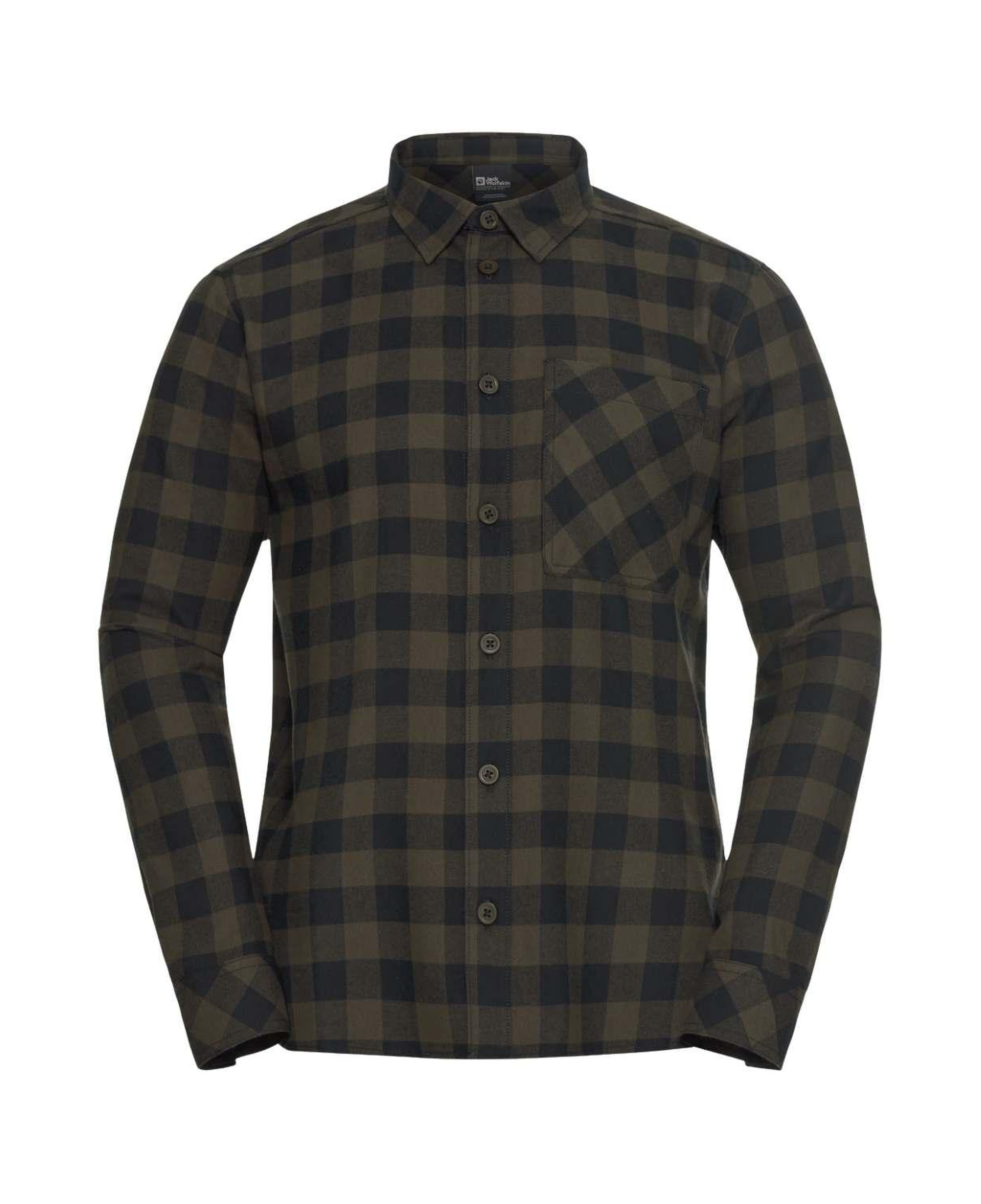 Jack Wolfskin Lite Flannel Erkek Yeşil Gömlek