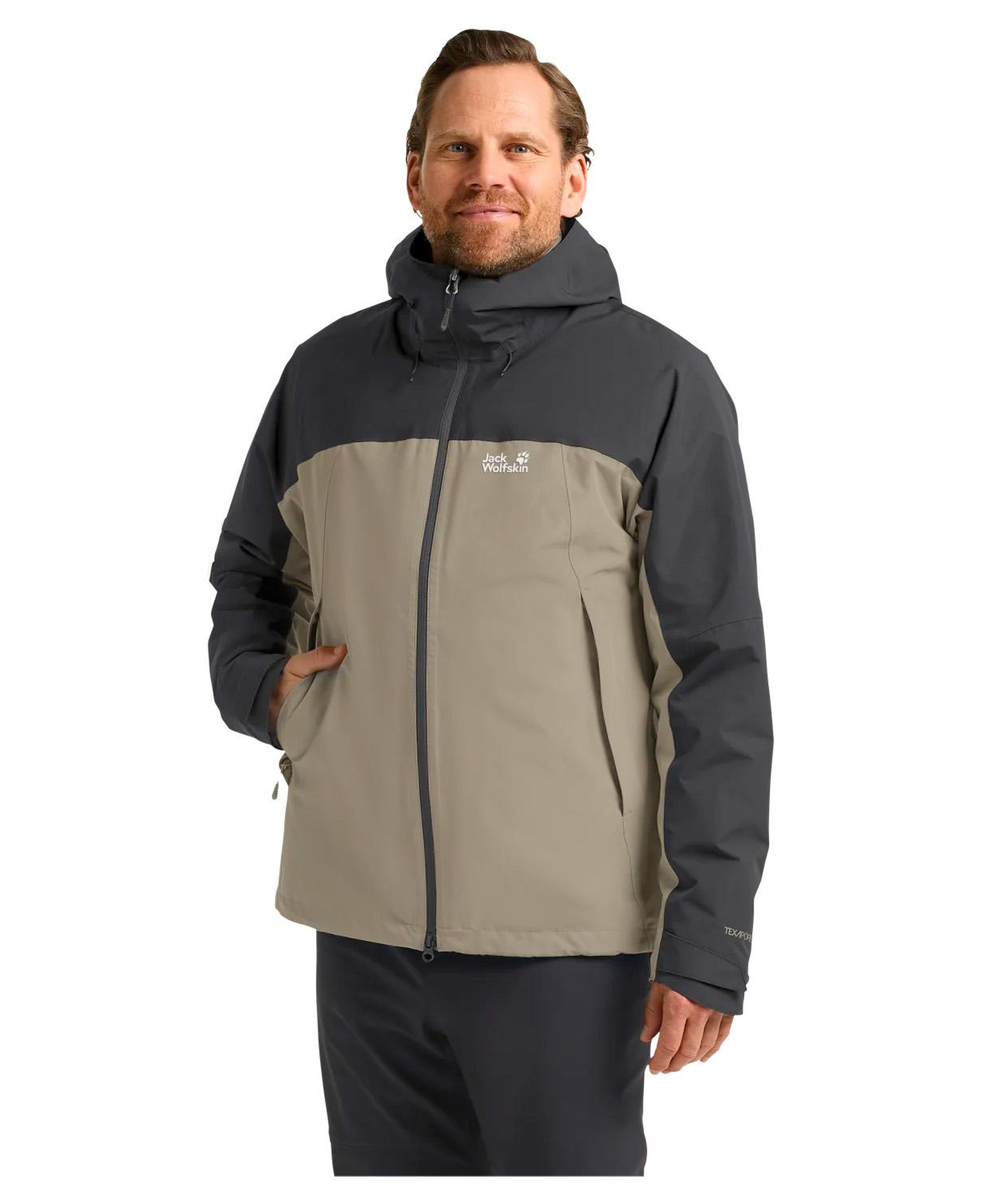 Jack Wolfskin Wild Places 3in1 Erkek Bej Outdoor Ceketi