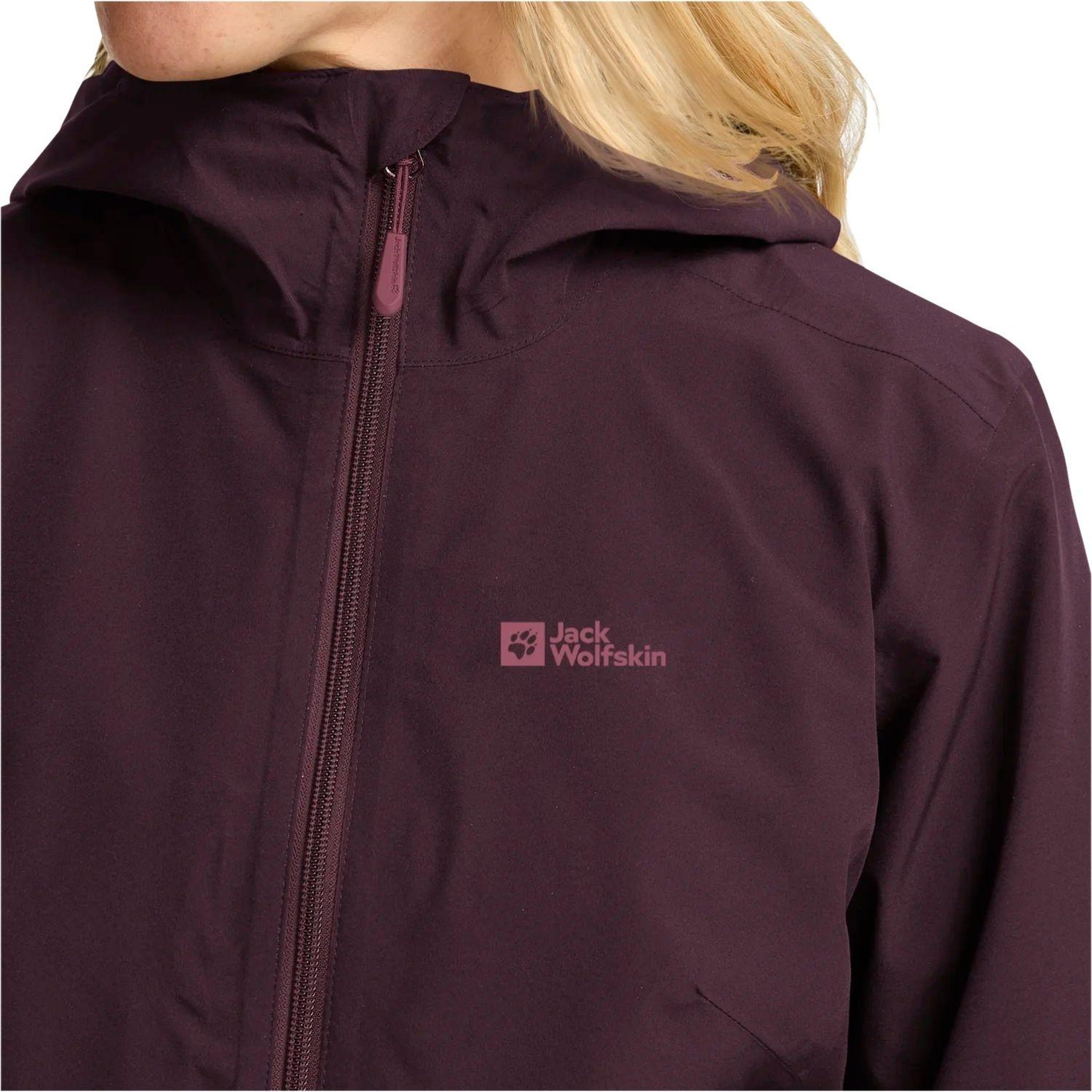 Jack Wolfskin Moonrise 3in1 Kadın Mor Outdoor Ceketi