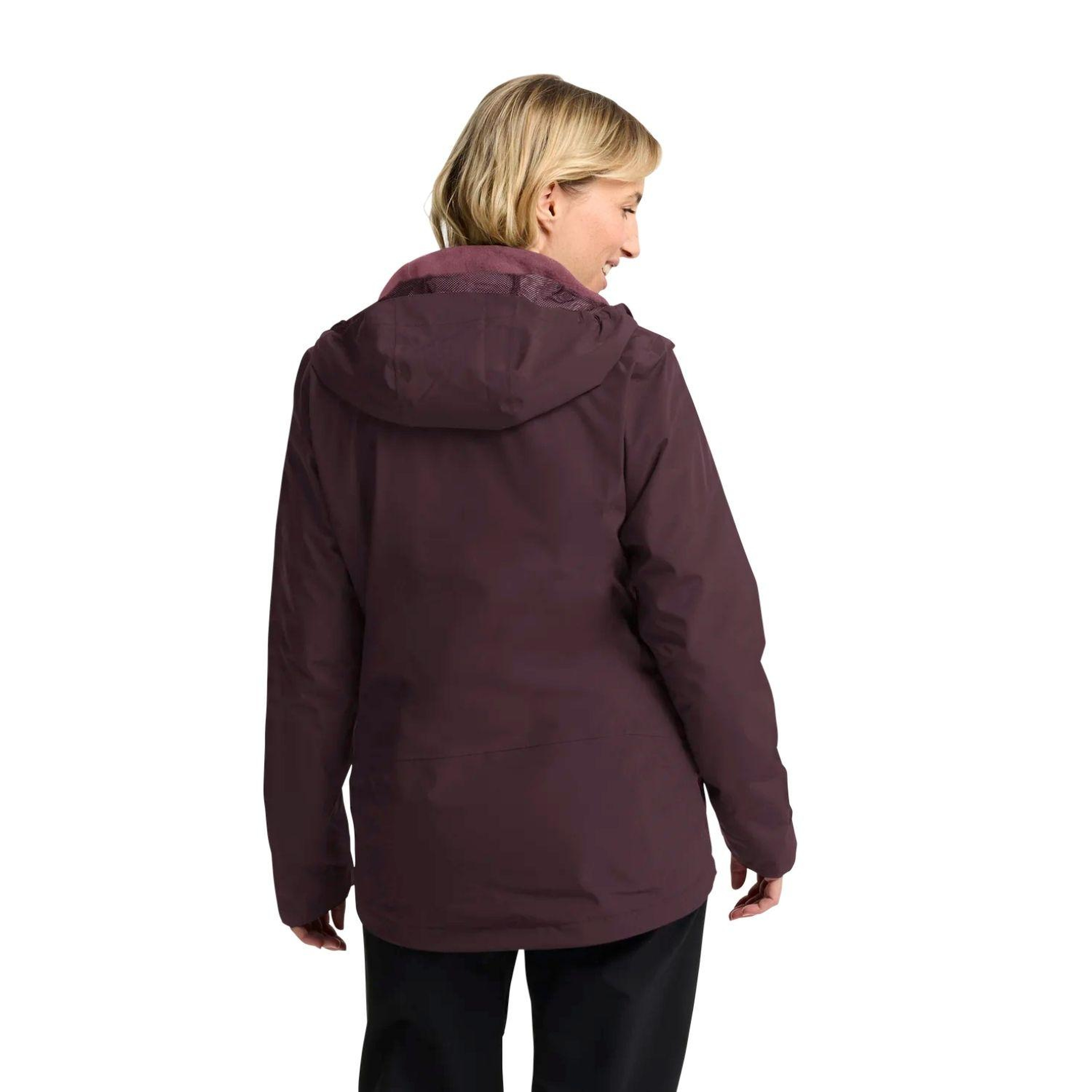 Jack Wolfskin Moonrise 3in1 Kadın Mor Outdoor Ceketi