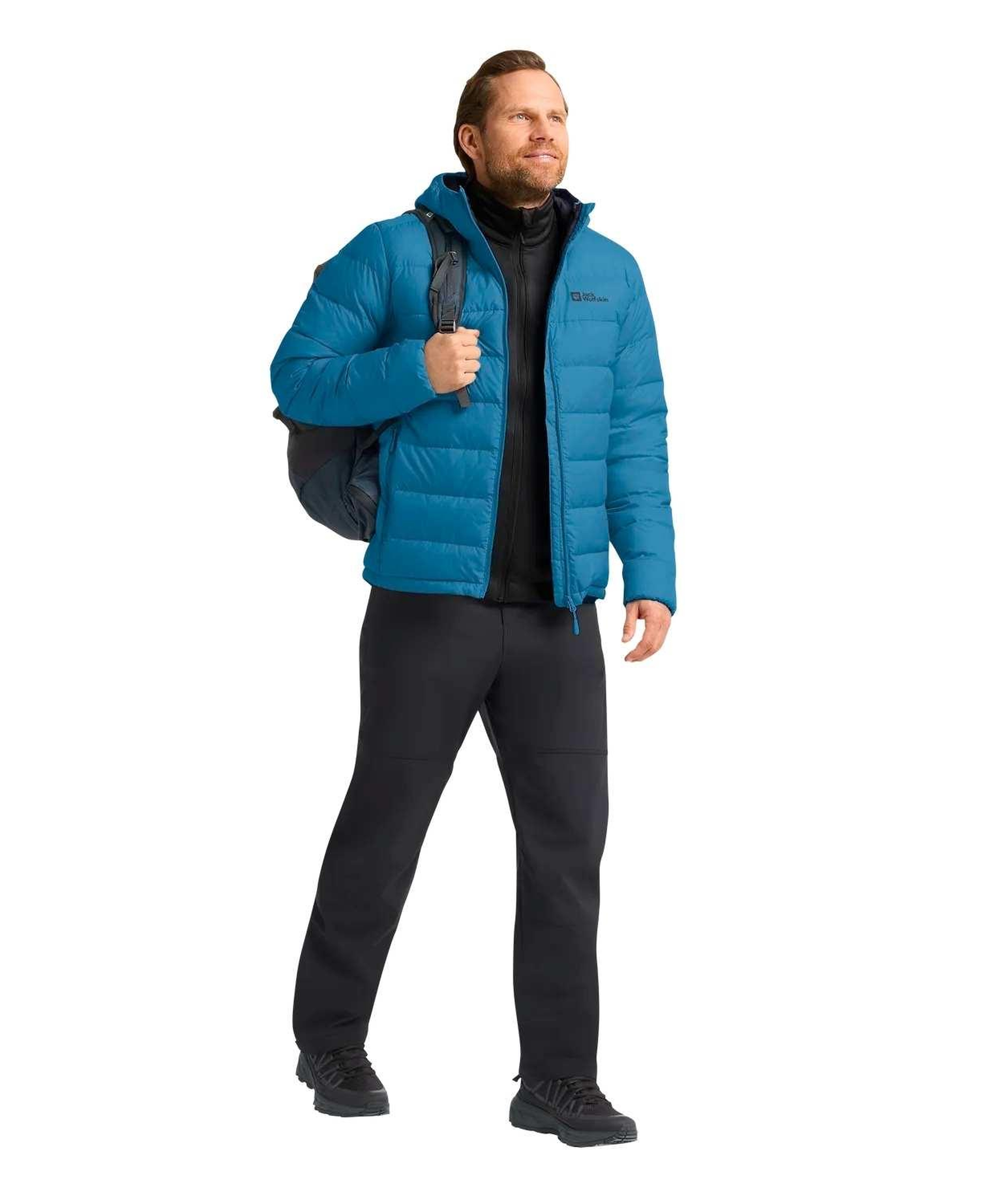 Jack Wolfskin Ather Do Hoody Rds Erkek Mavi Outdoor Ceketi