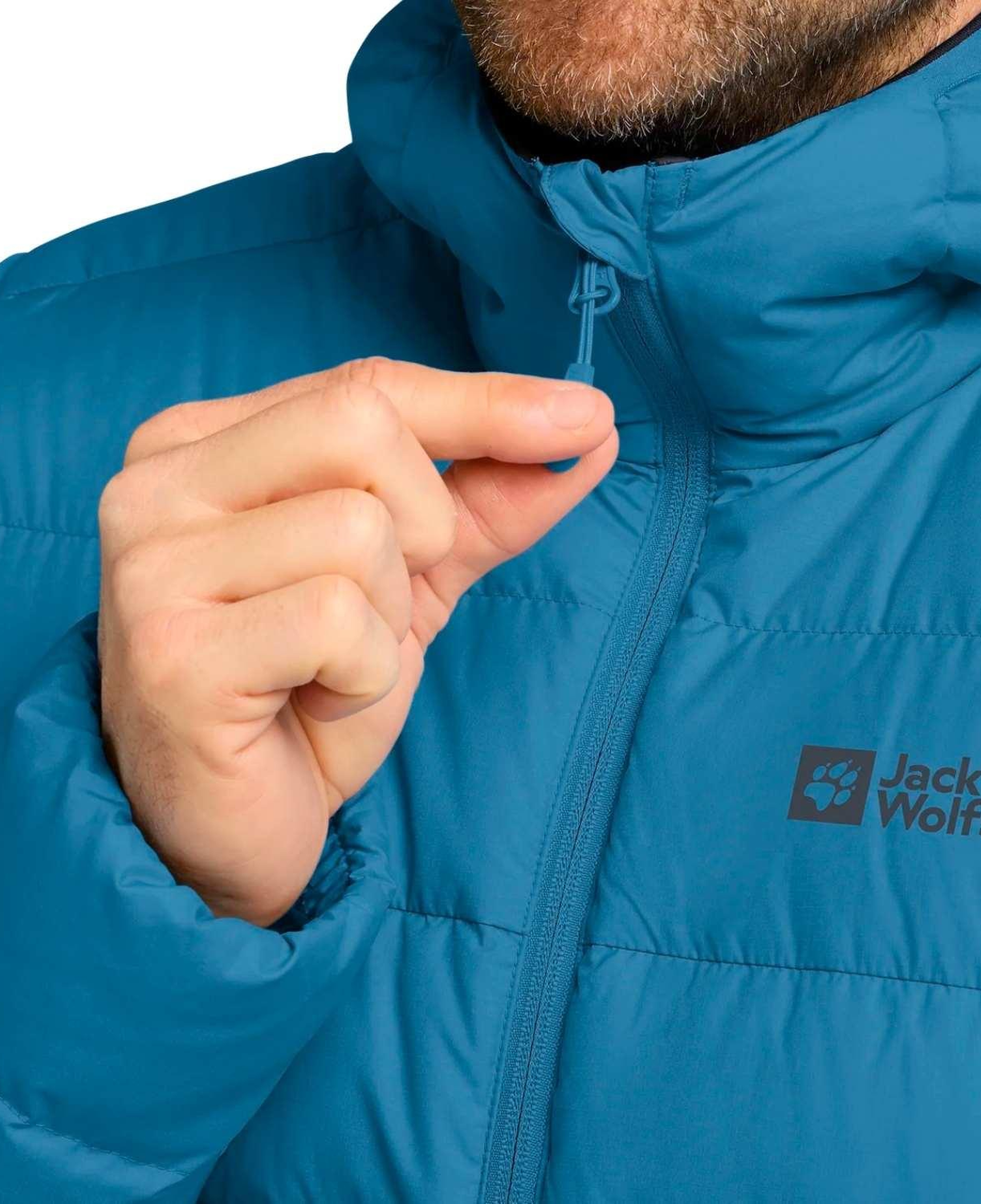 Jack Wolfskin Ather Do Hoody Rds Erkek Mavi Outdoor Ceketi