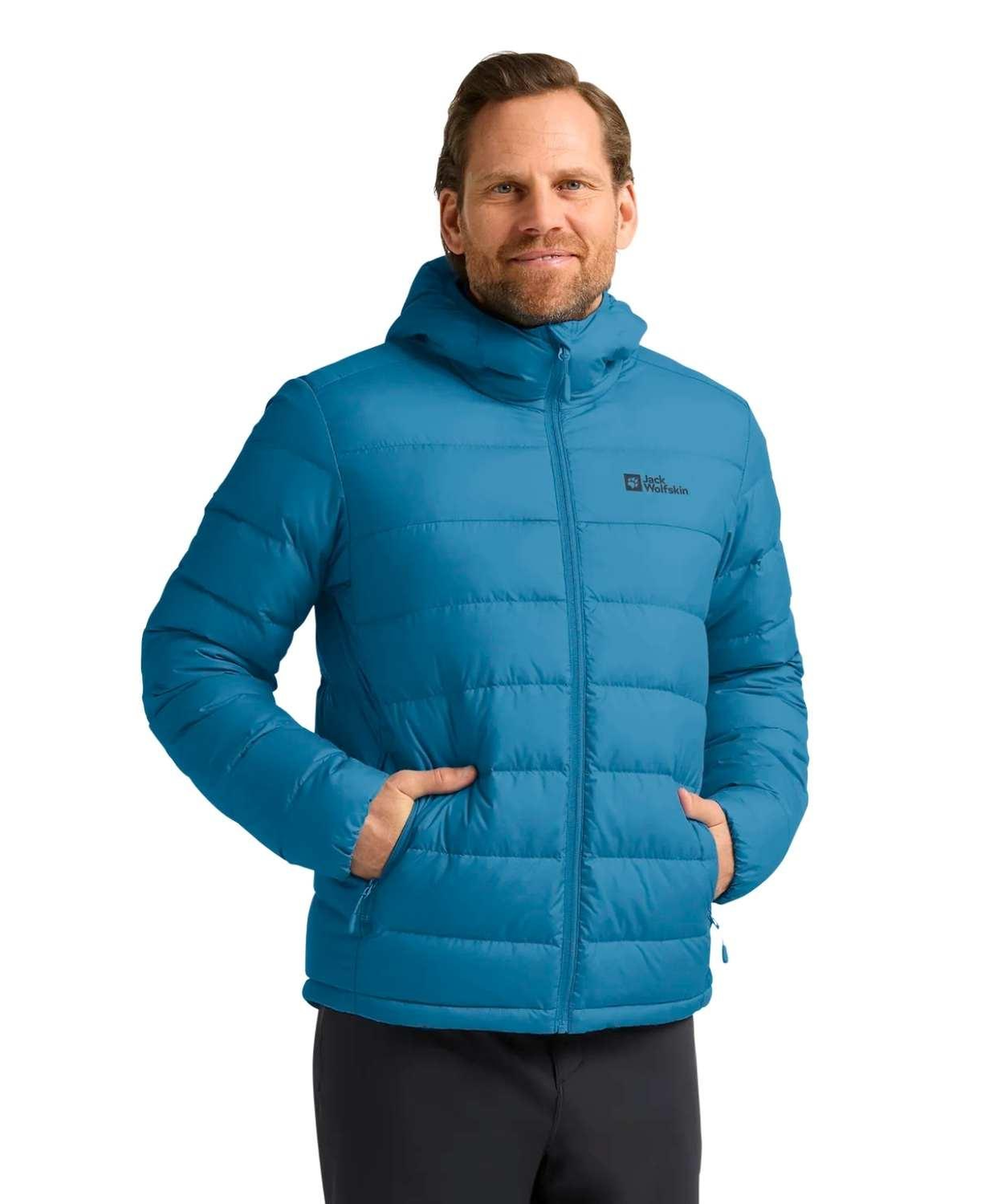 Jack Wolfskin Ather Do Hoody Rds Erkek Mavi Outdoor Ceketi