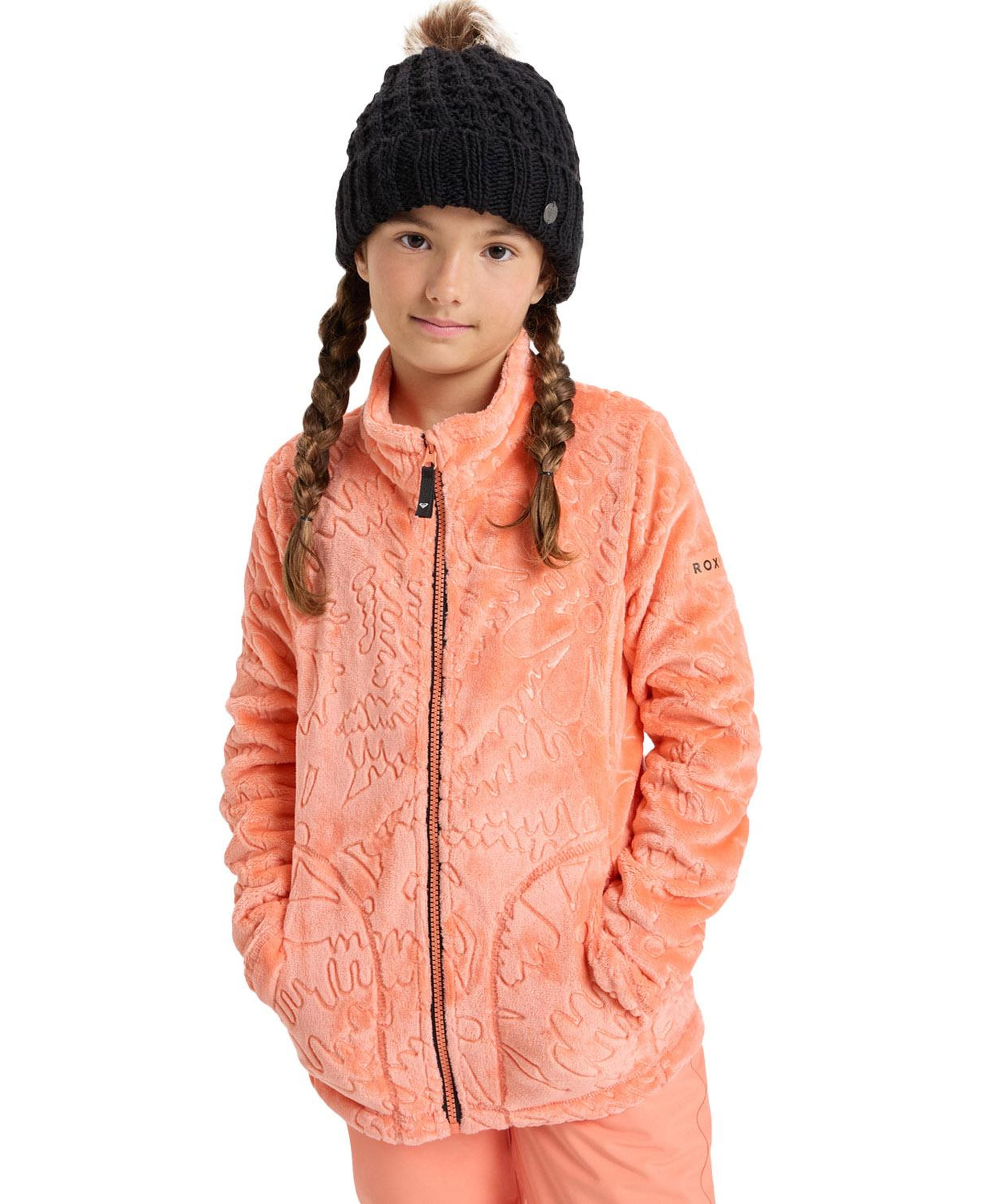 Roxy Igloo Kız Çocuk Turuncu Polar Ceket