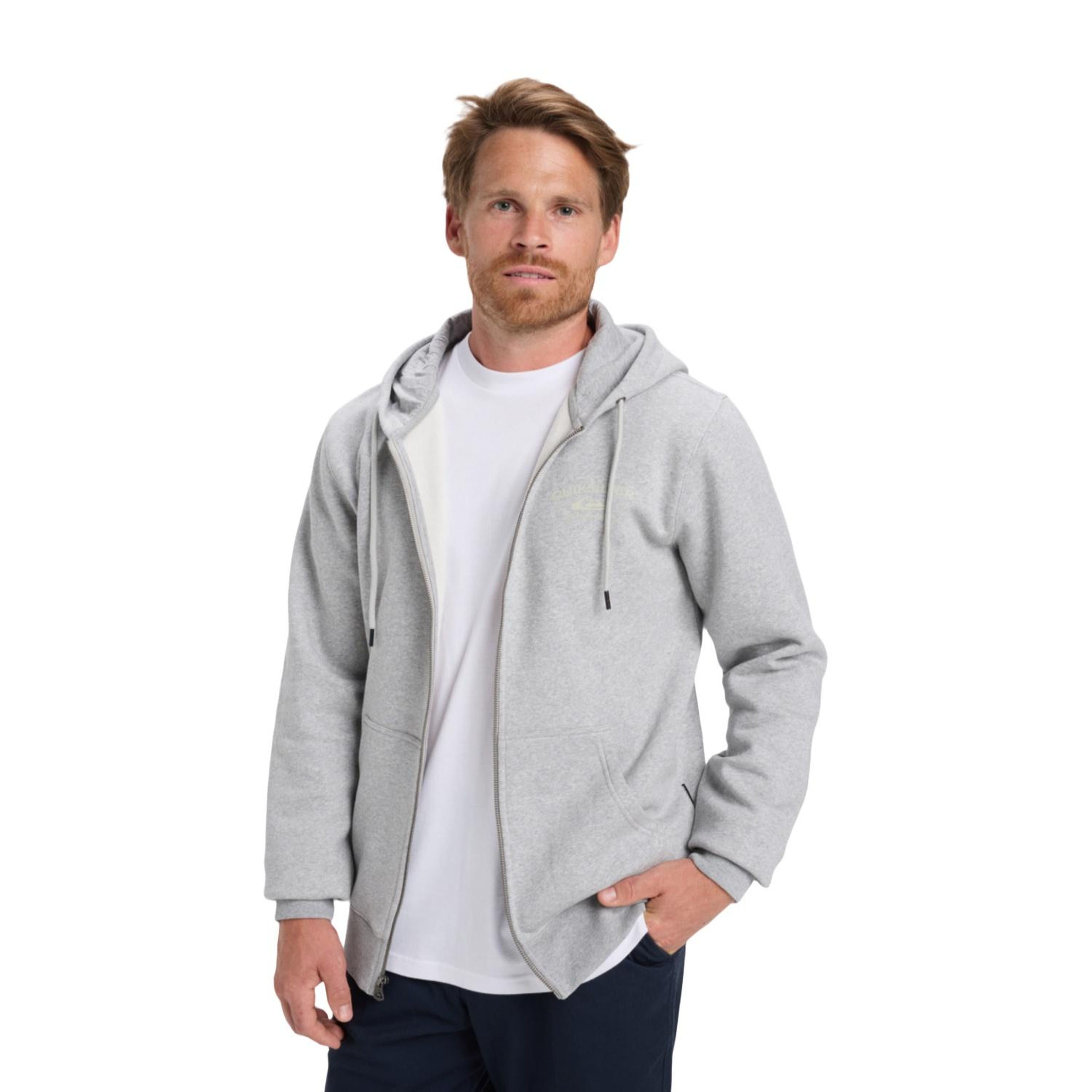 Quiksilver Zip Hood Chest Logo Erkek Sweatshirt