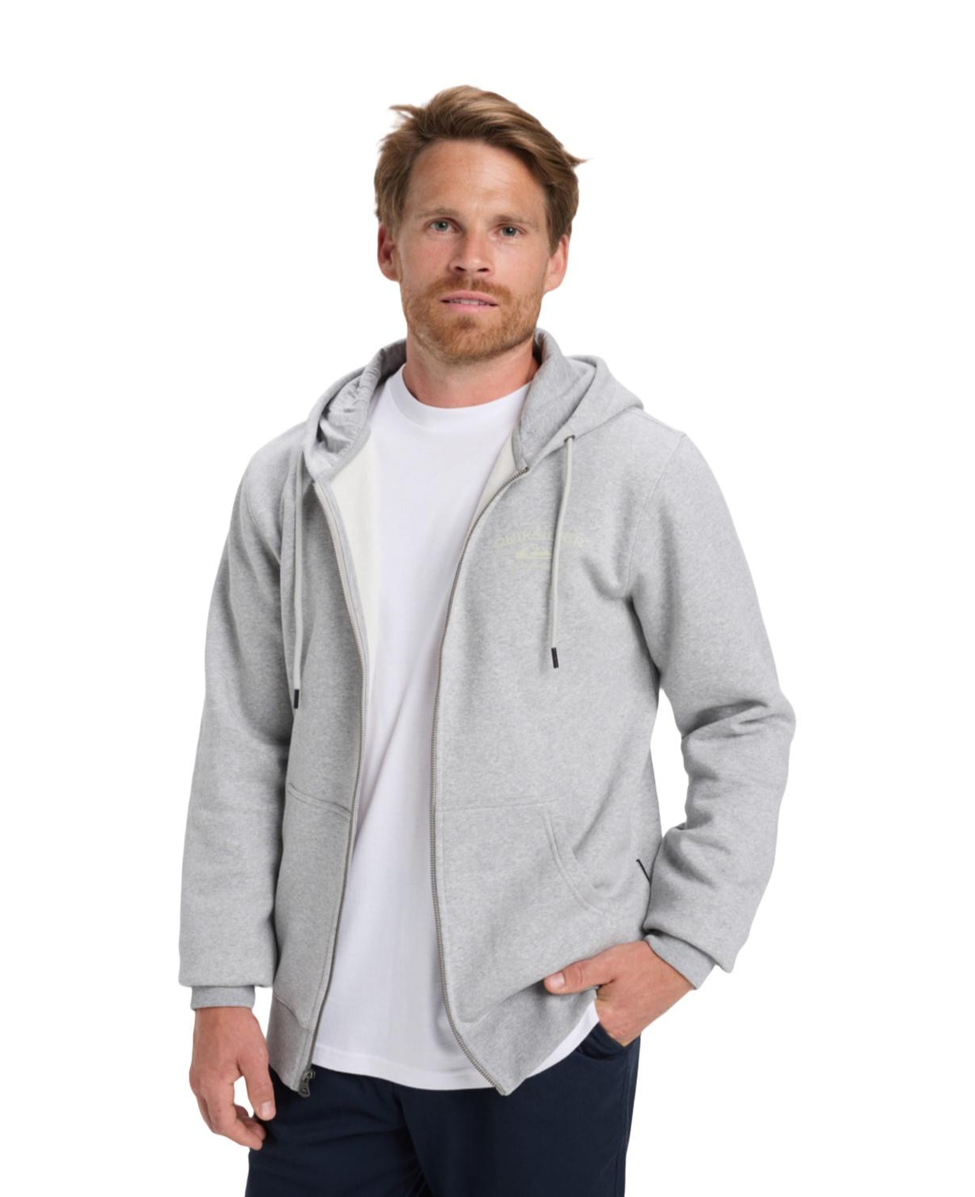 Quiksilver Zip Hood Chest Logo Erkek Sweatshirt
