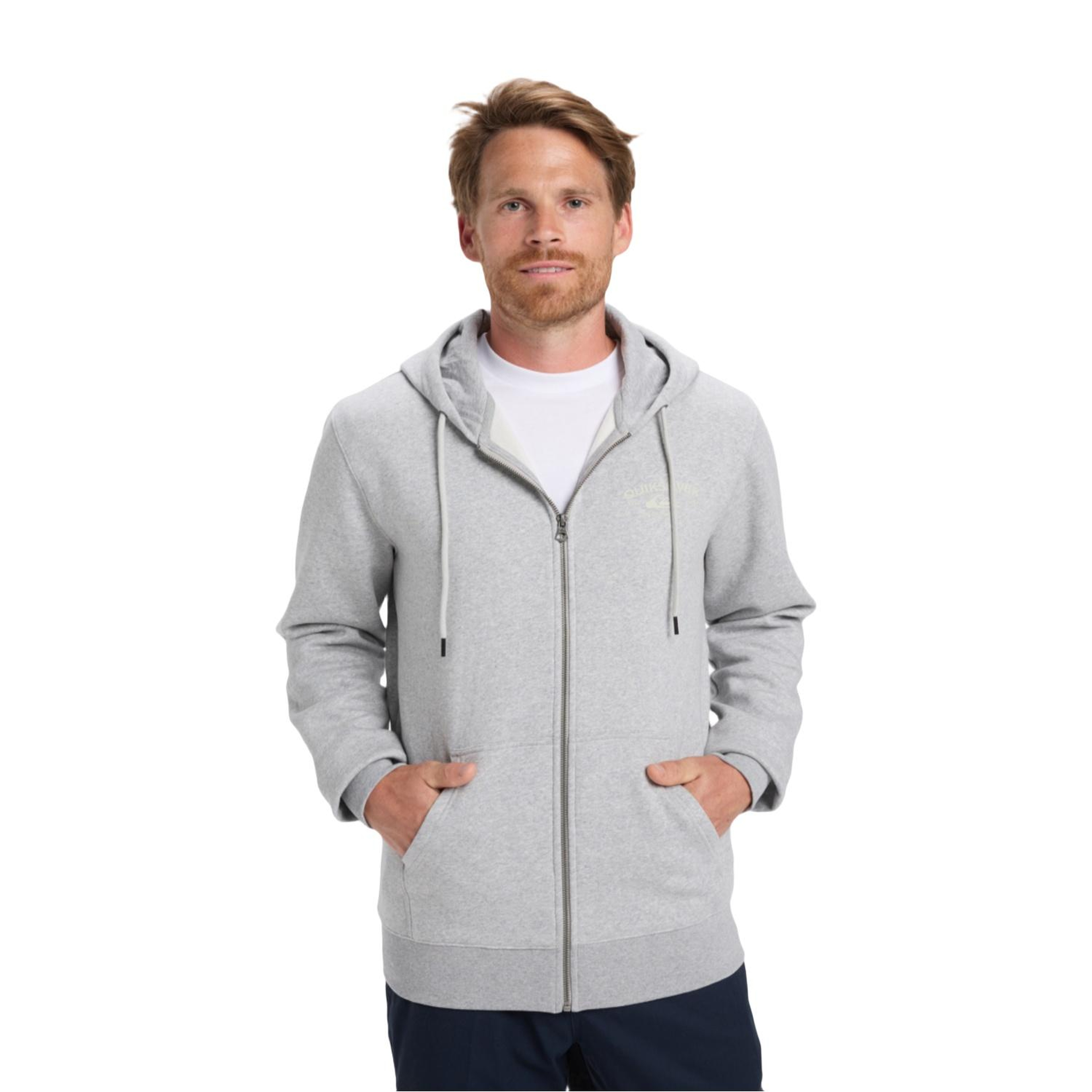 Quiksilver Zip Hood Chest Logo Erkek Sweatshirt