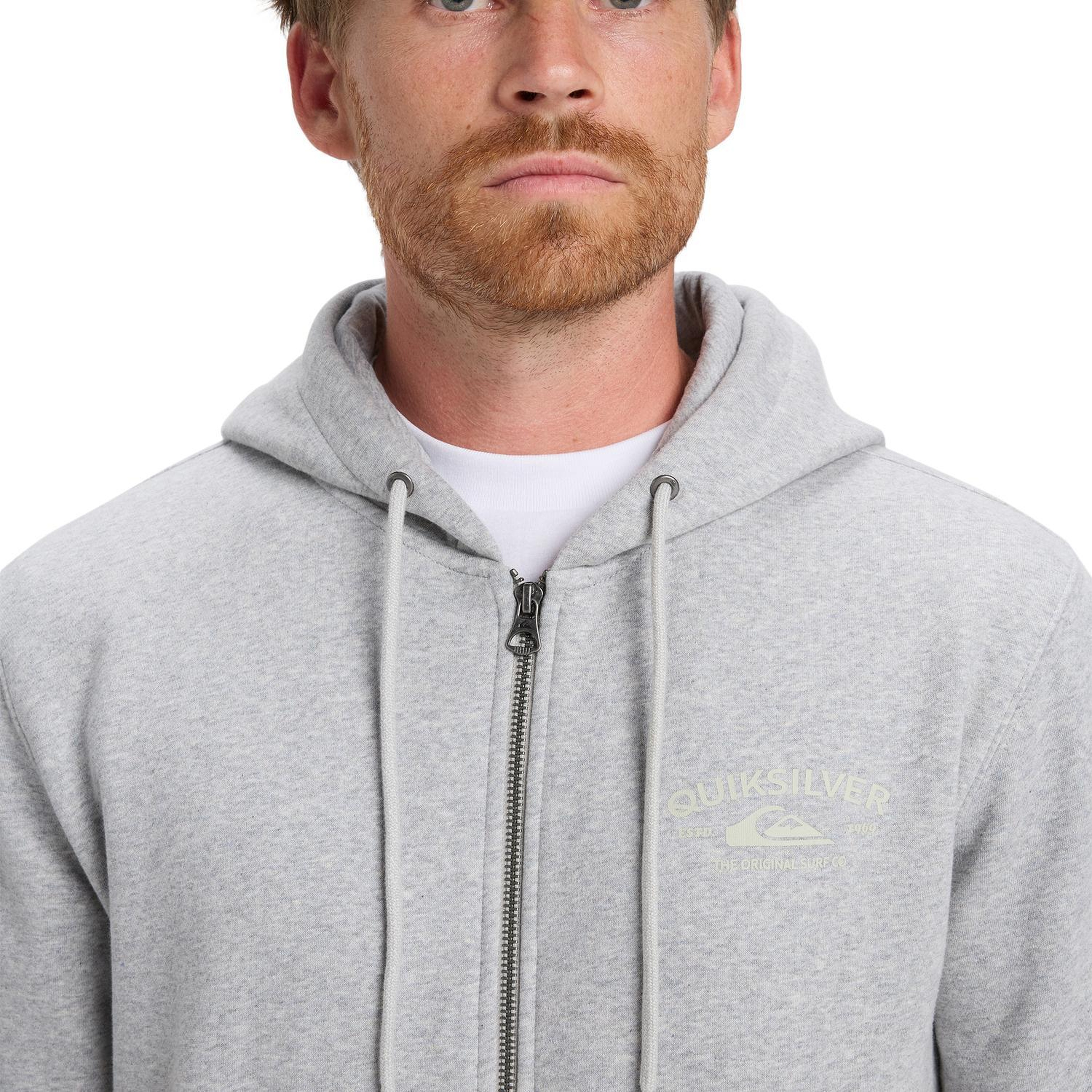 Quiksilver Zip Hood Chest Logo Erkek Sweatshirt