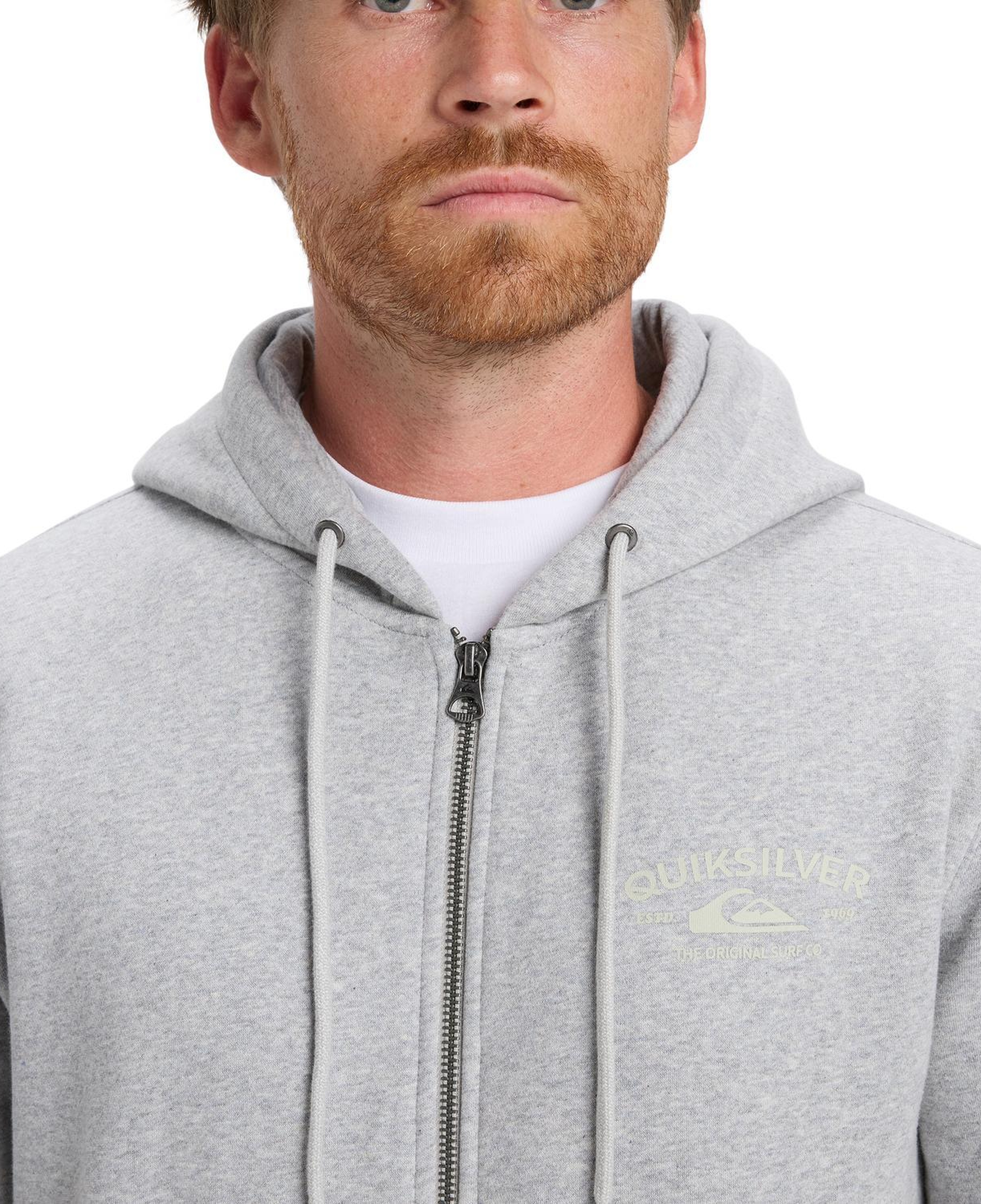 Quiksilver Zip Hood Chest Logo Erkek Sweatshirt