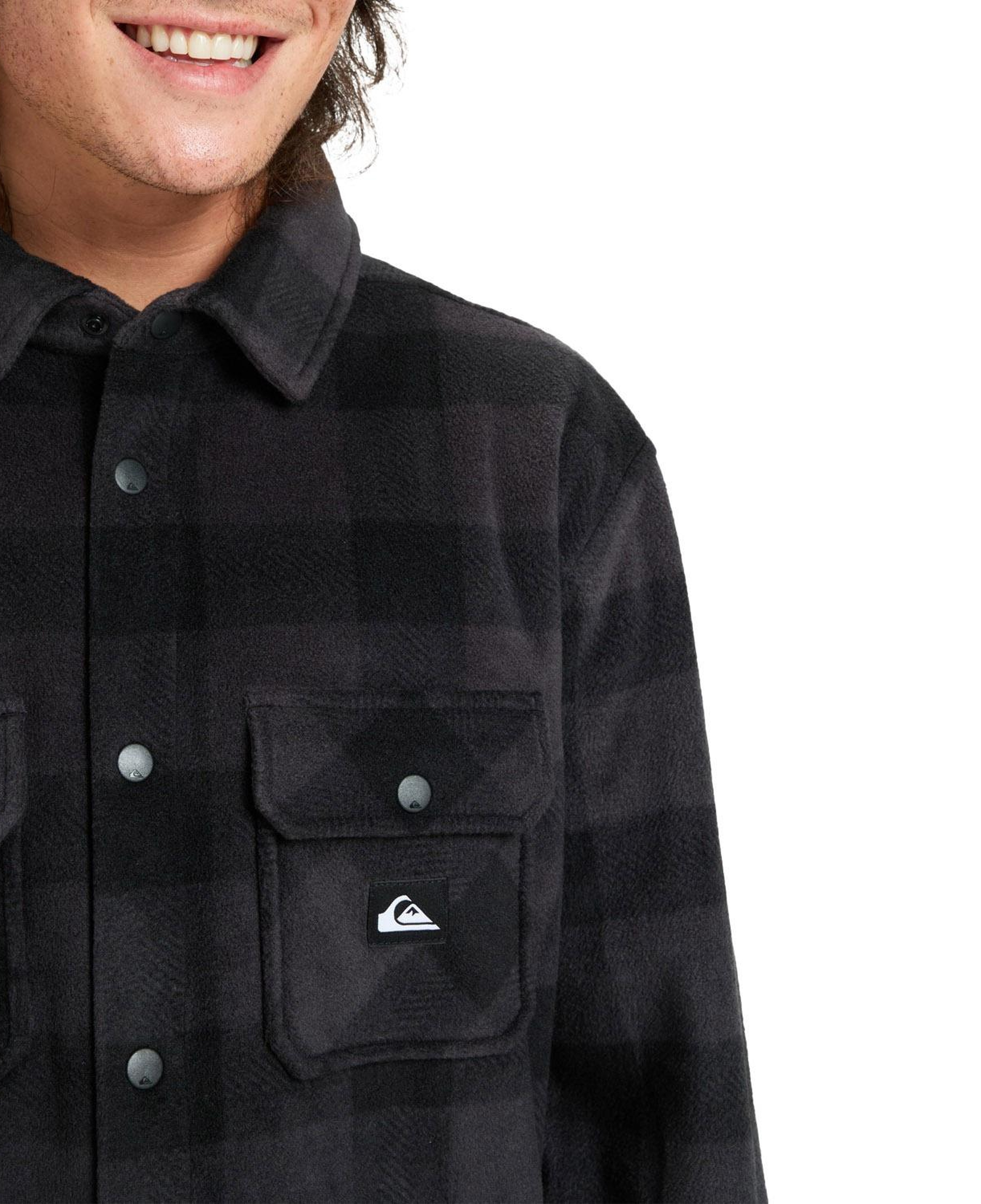 Quiksilver Bering Strait Check Shirt Erkek Polar Ceket
