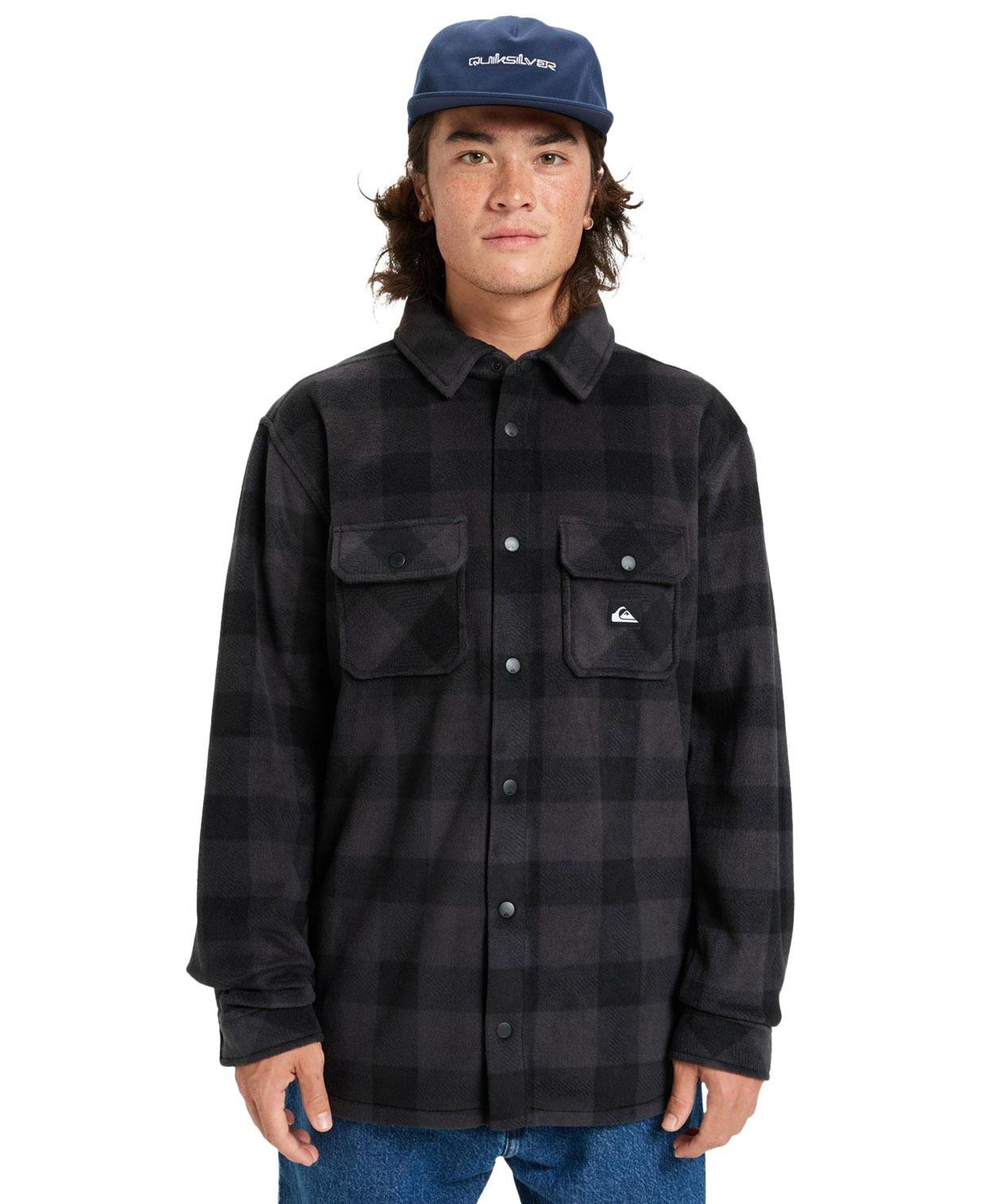Quiksilver Bering Strait Check Shirt Erkek Polar Ceket