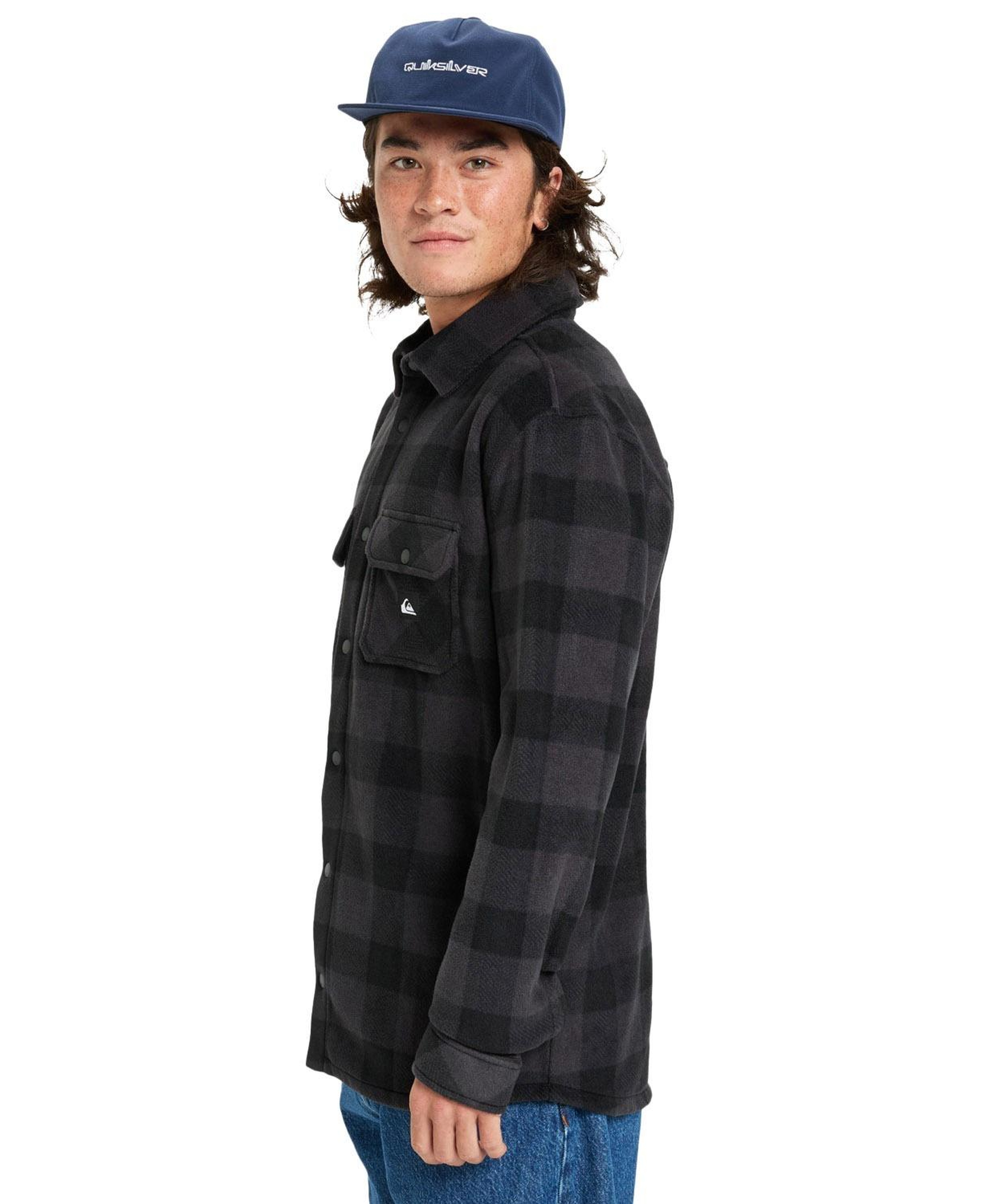 Quiksilver Bering Strait Check Shirt Erkek Polar Ceket
