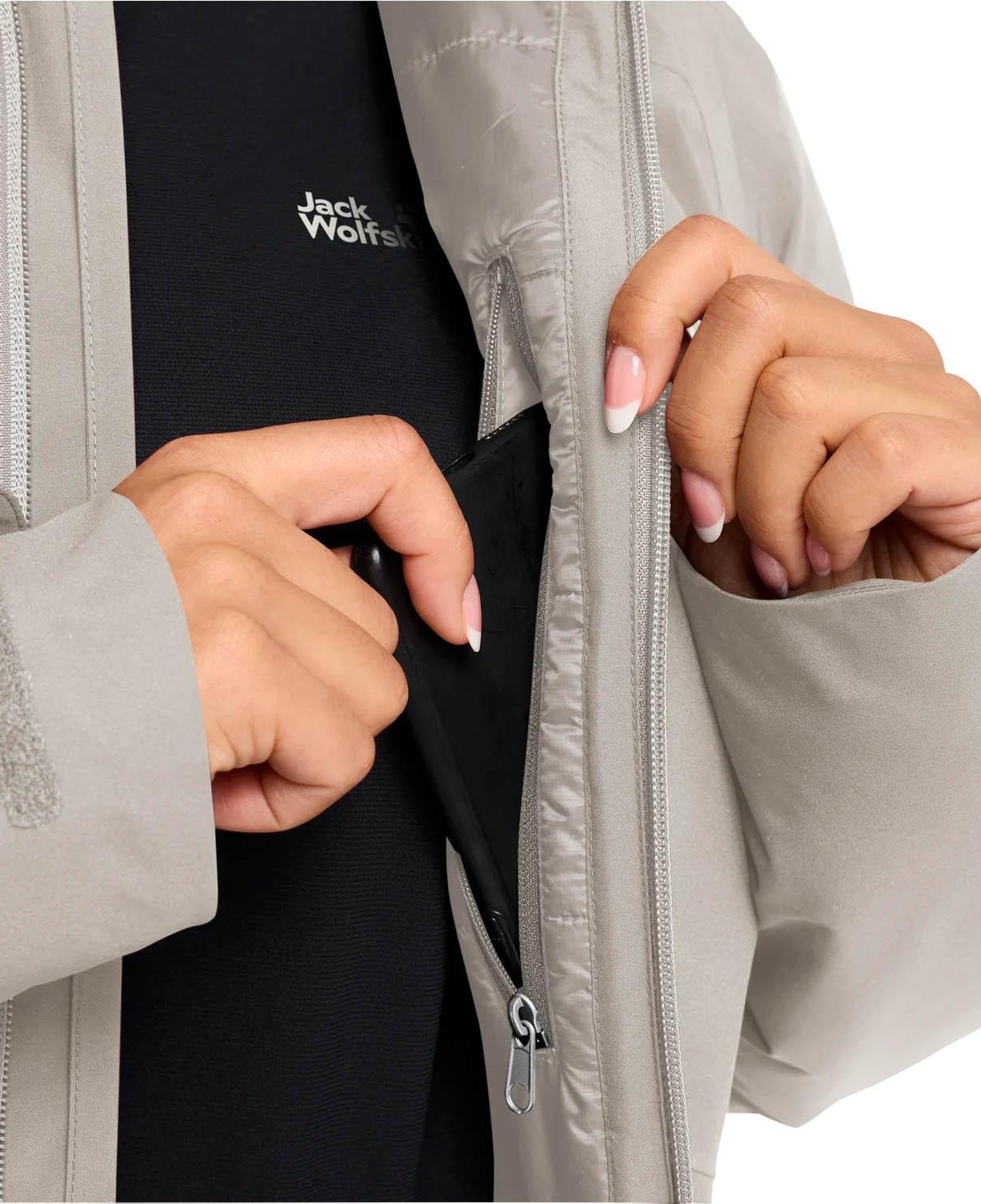 Jack Wolfskin Heidelstein Ins Kadın Bej Outdoor Ceketi