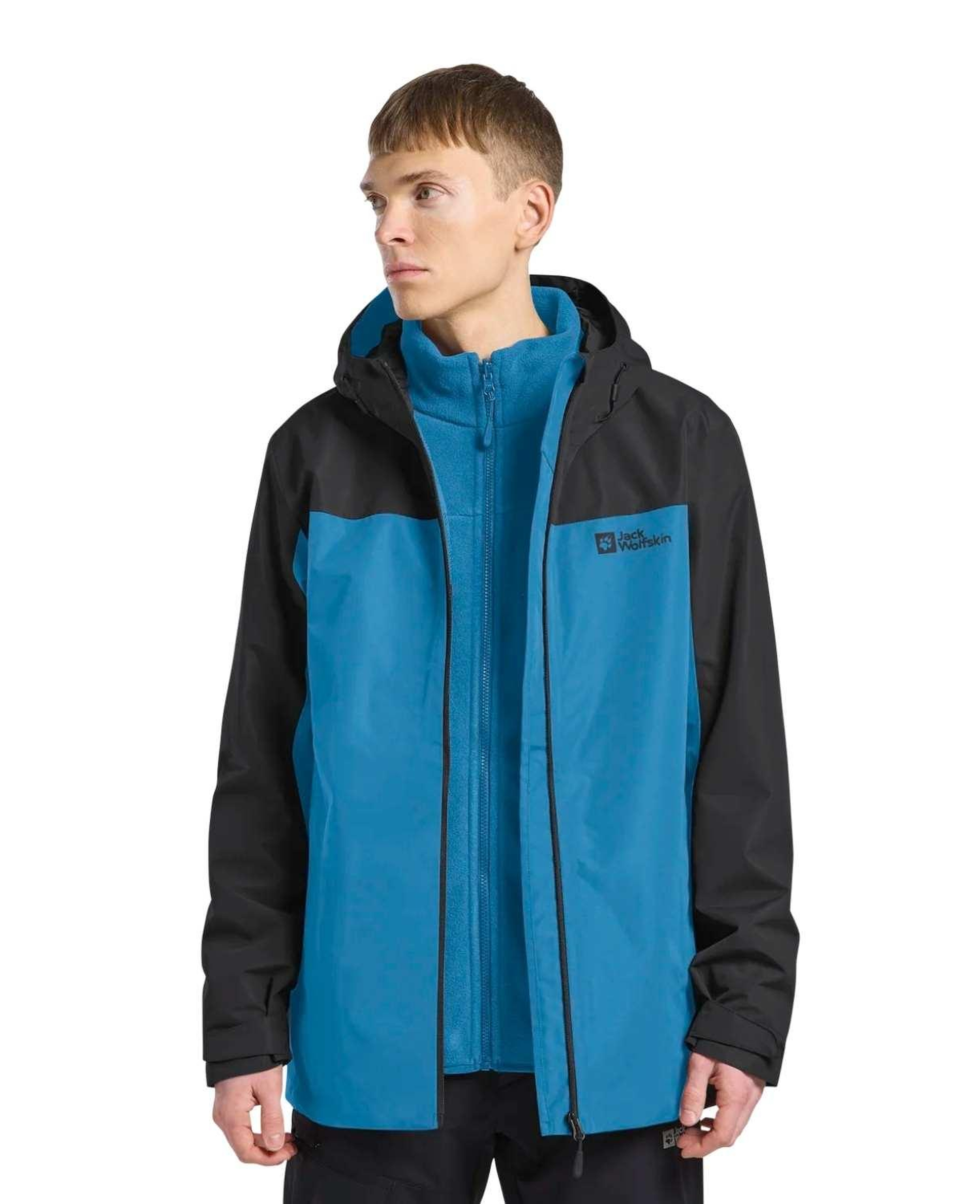 Jack Wolfskin Taubenberg 3in1 Erkek Mavi Outdoor Ceketi