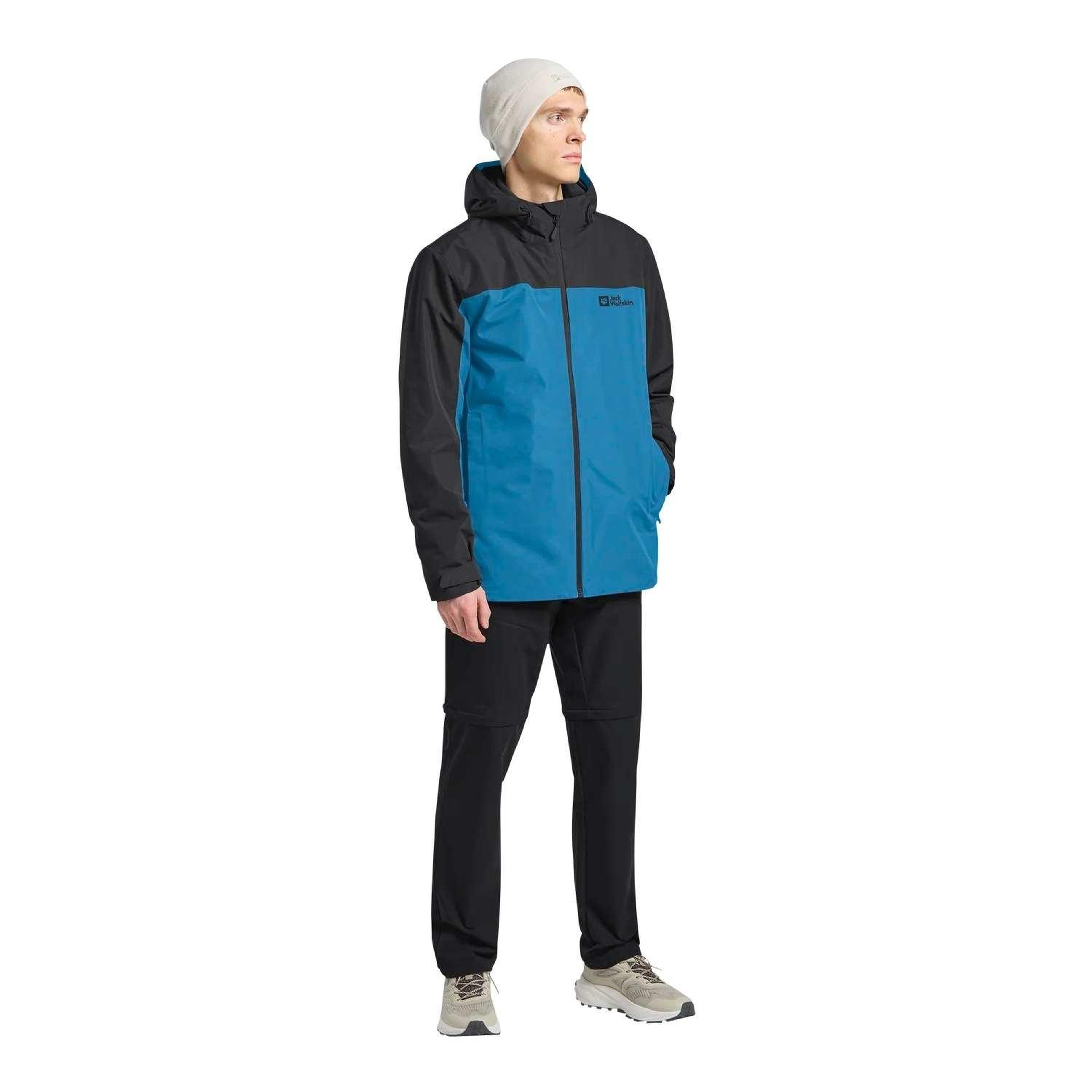 Jack Wolfskin Taubenberg 3in1 Erkek Mavi Outdoor Ceketi