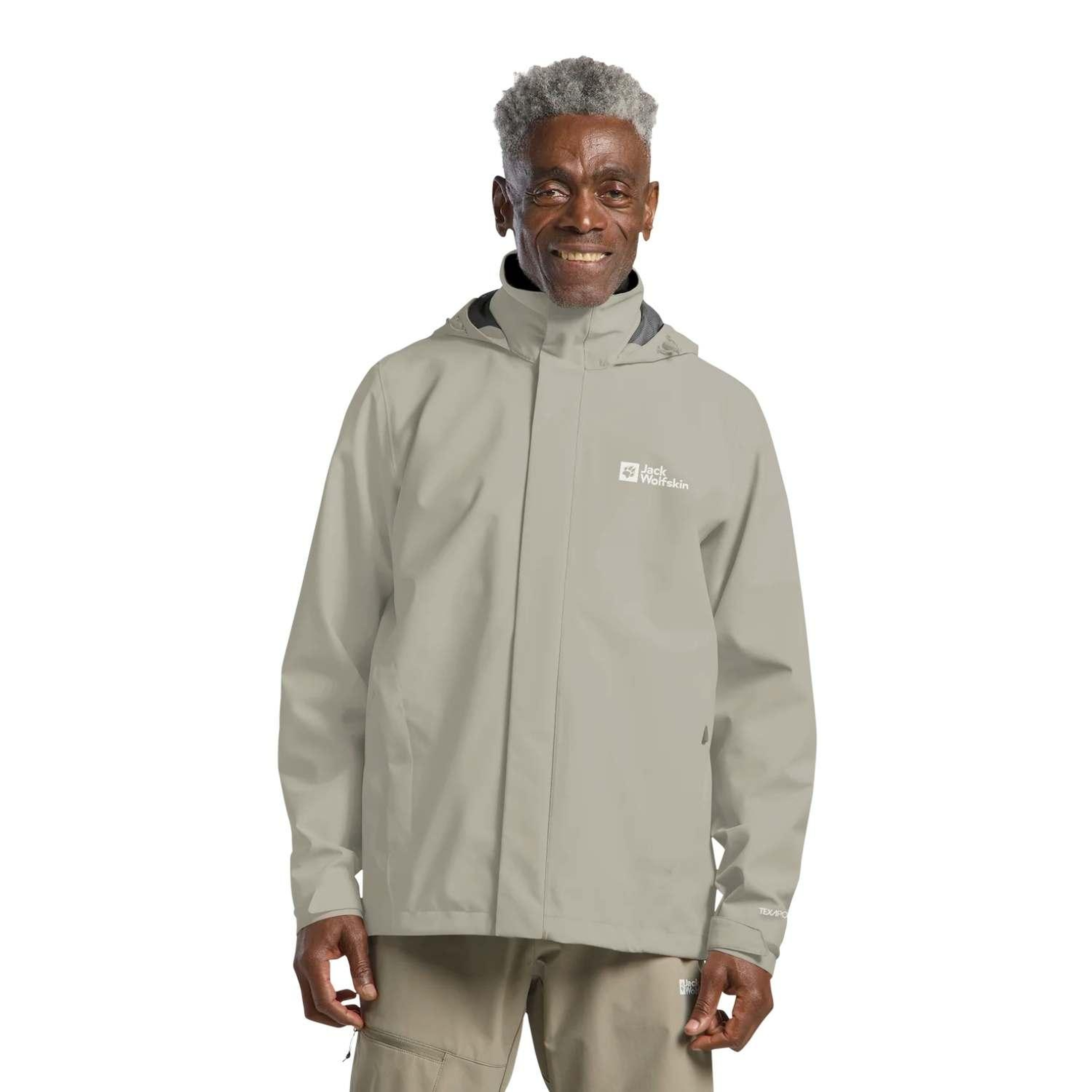 Jack Wolfskin Trailtime 2L Erkek Bej Outdoor Ceketi
