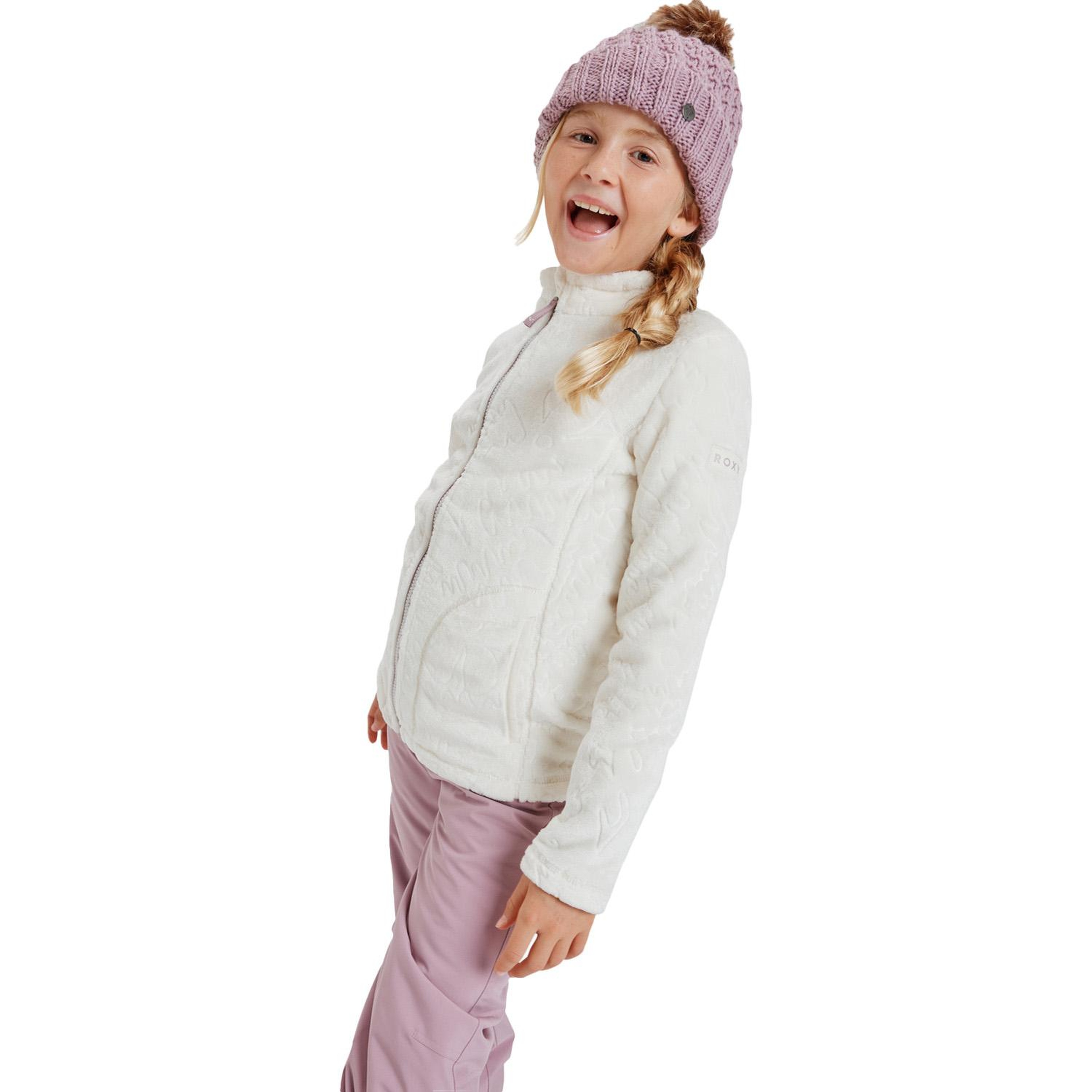 Roxy Igloo Kız Çocuk Beyaz Polar Ceket